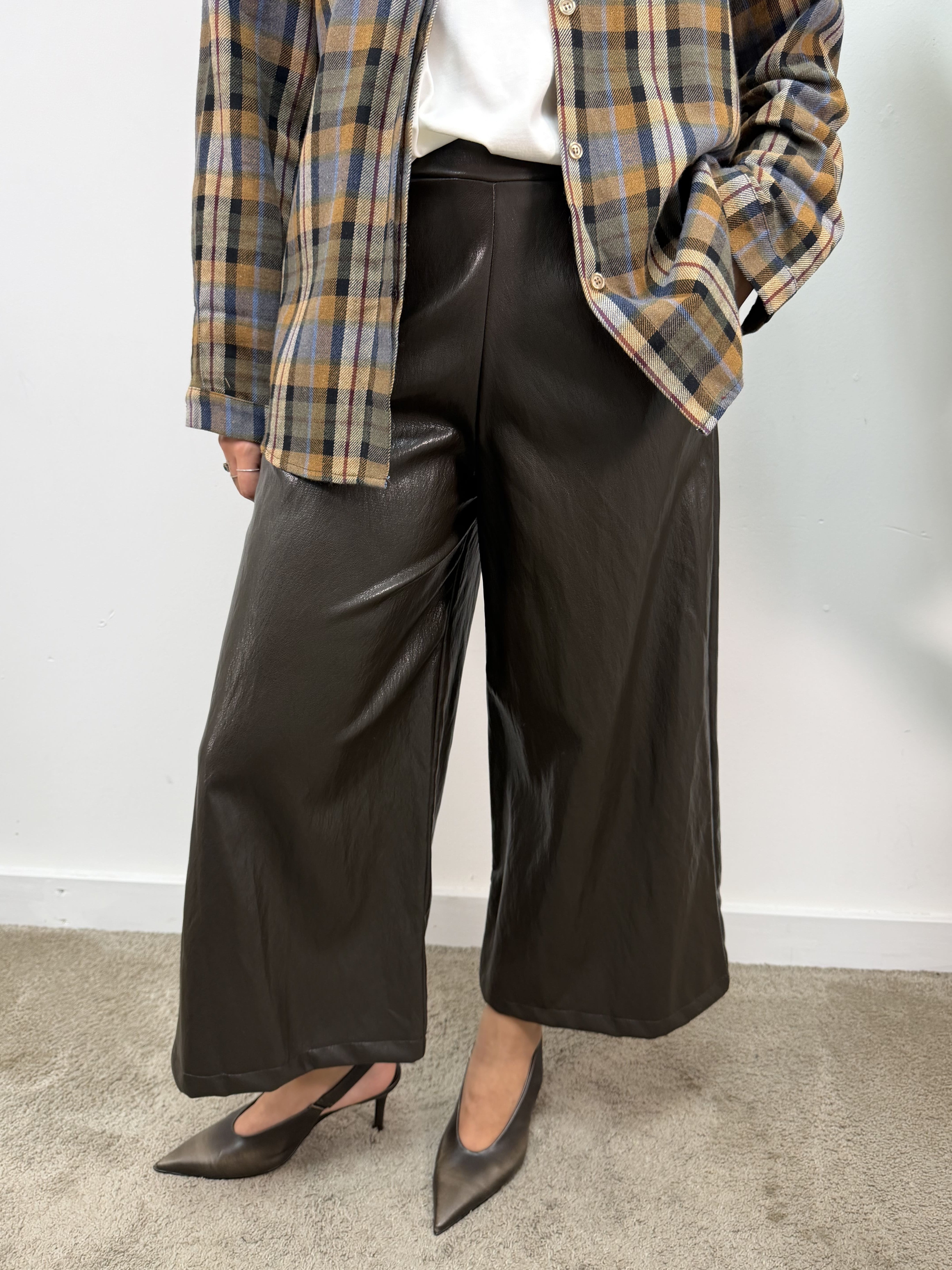 Pantalone gaucho in ecopelle MyD