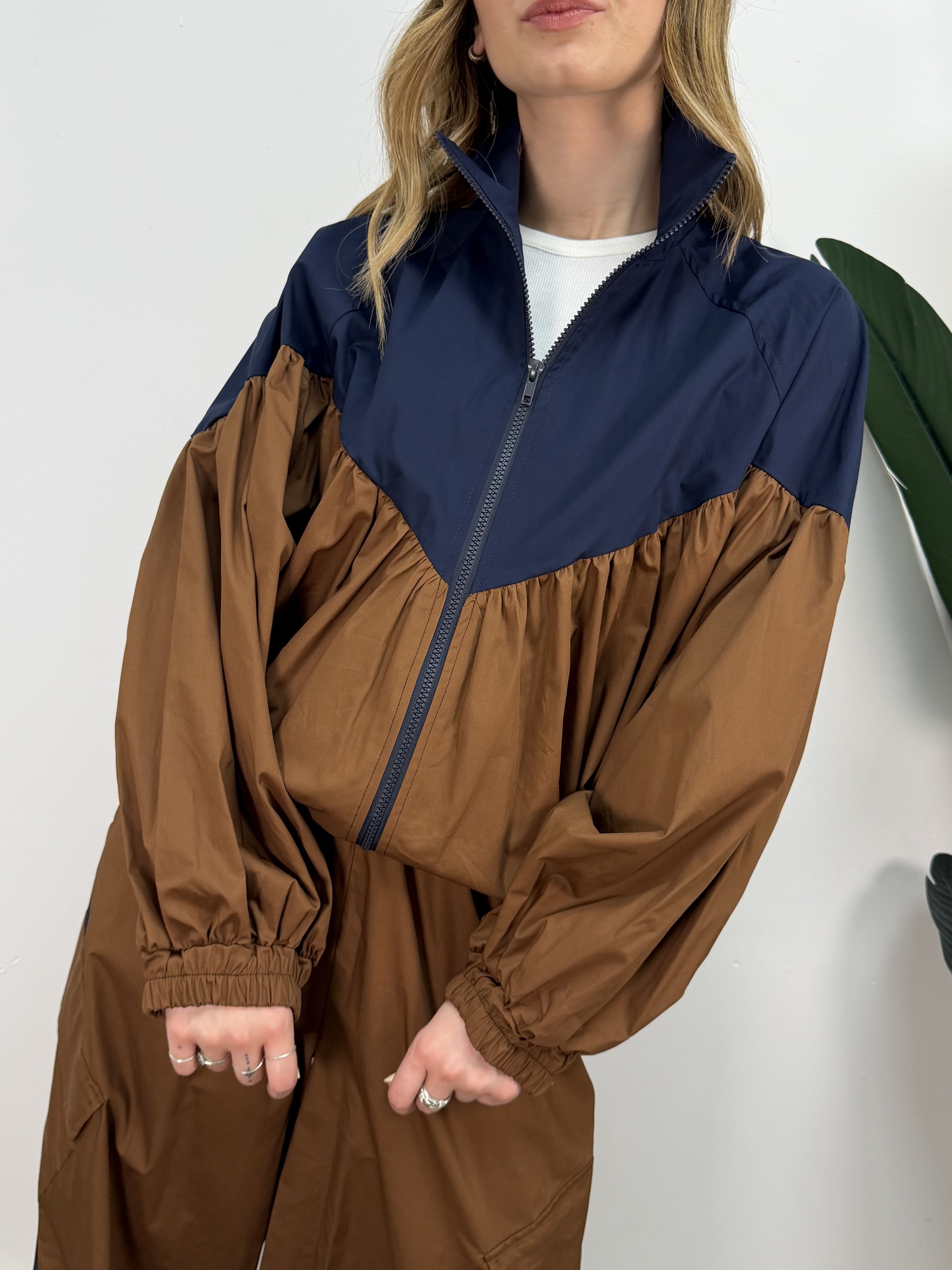 Bomber bicolor in cotone Tensione In
