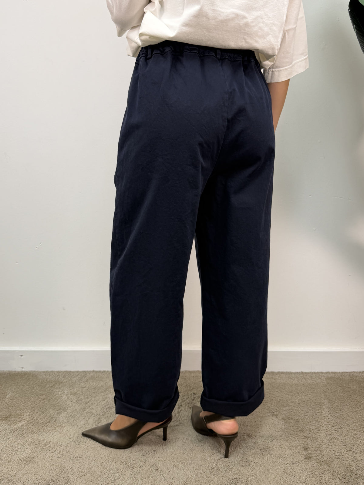 Pantalone barrel in cotone gabardine MyD