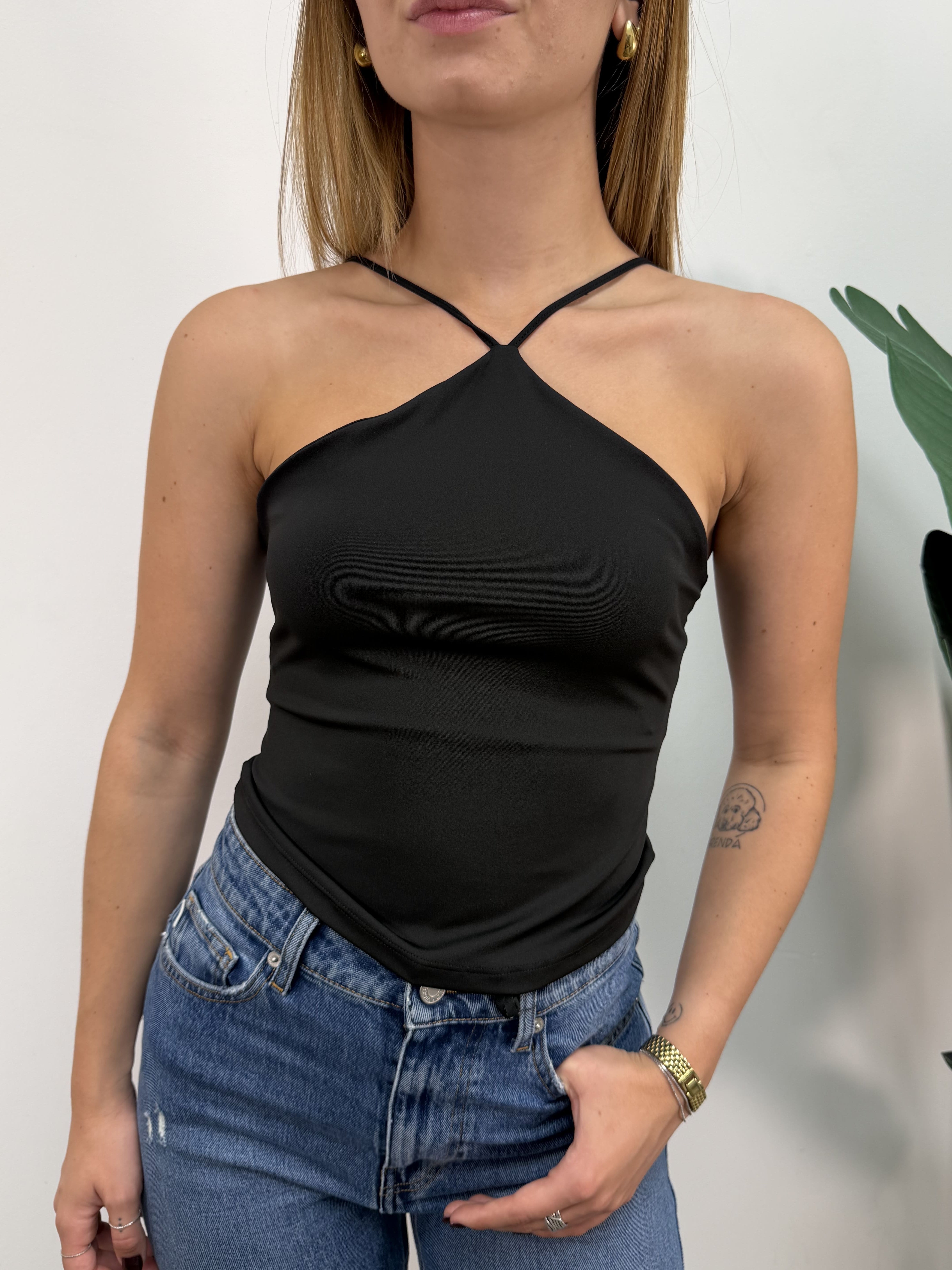 Top lycra scollo America Vicolo