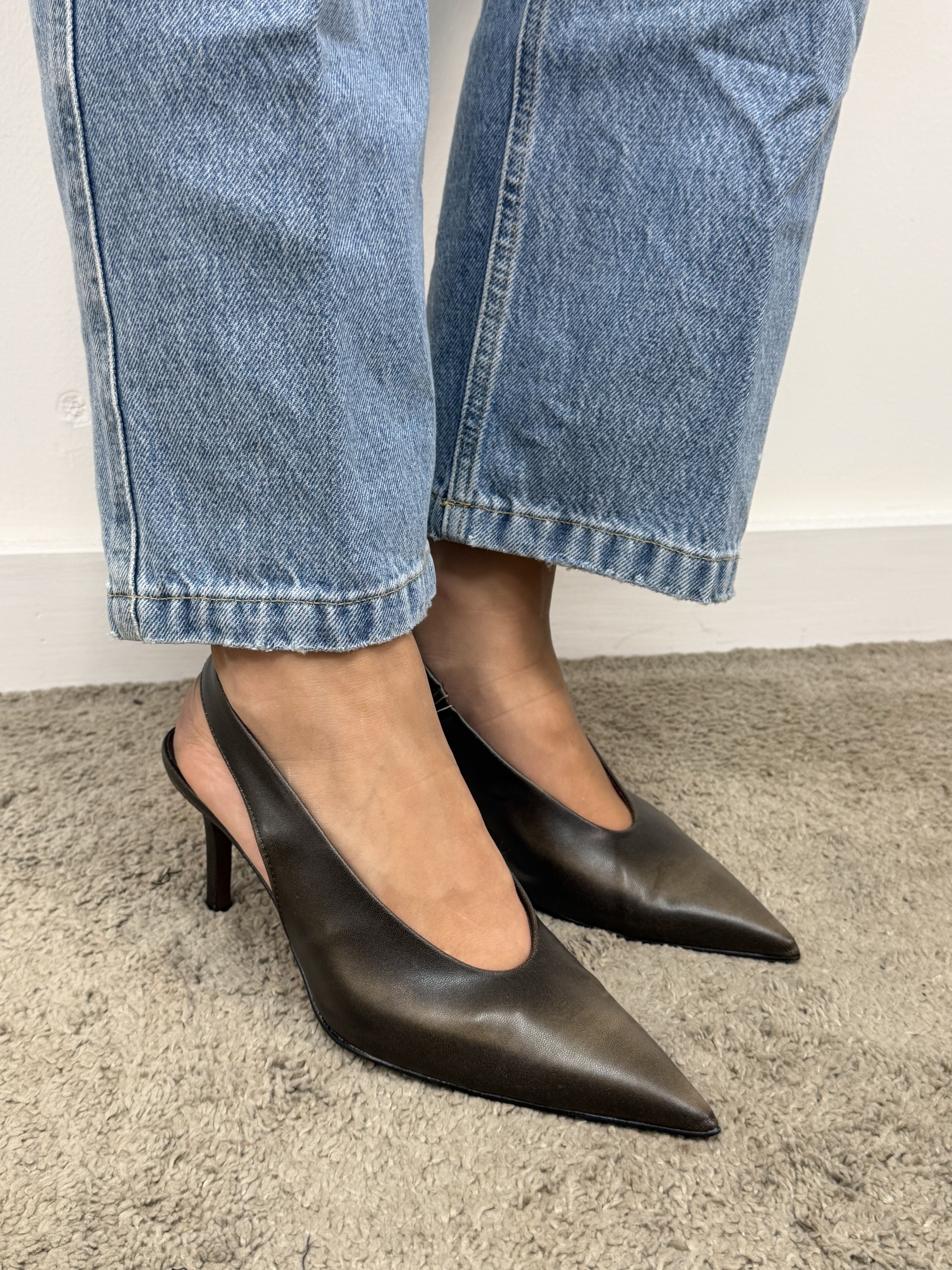 Décolleté slingback spazzolata Divine Follie
