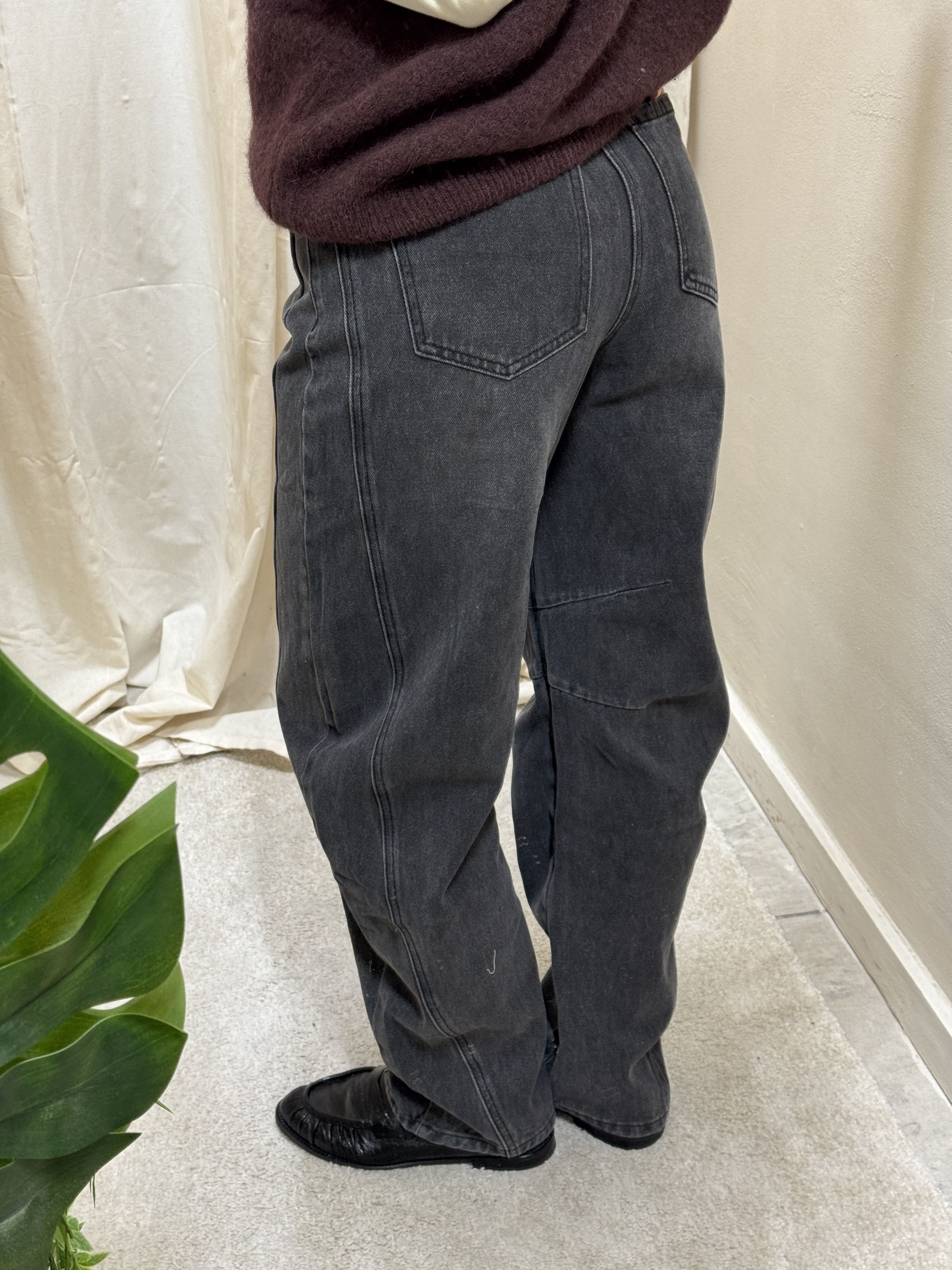 Jeans grey modello banana loose Susy Mix