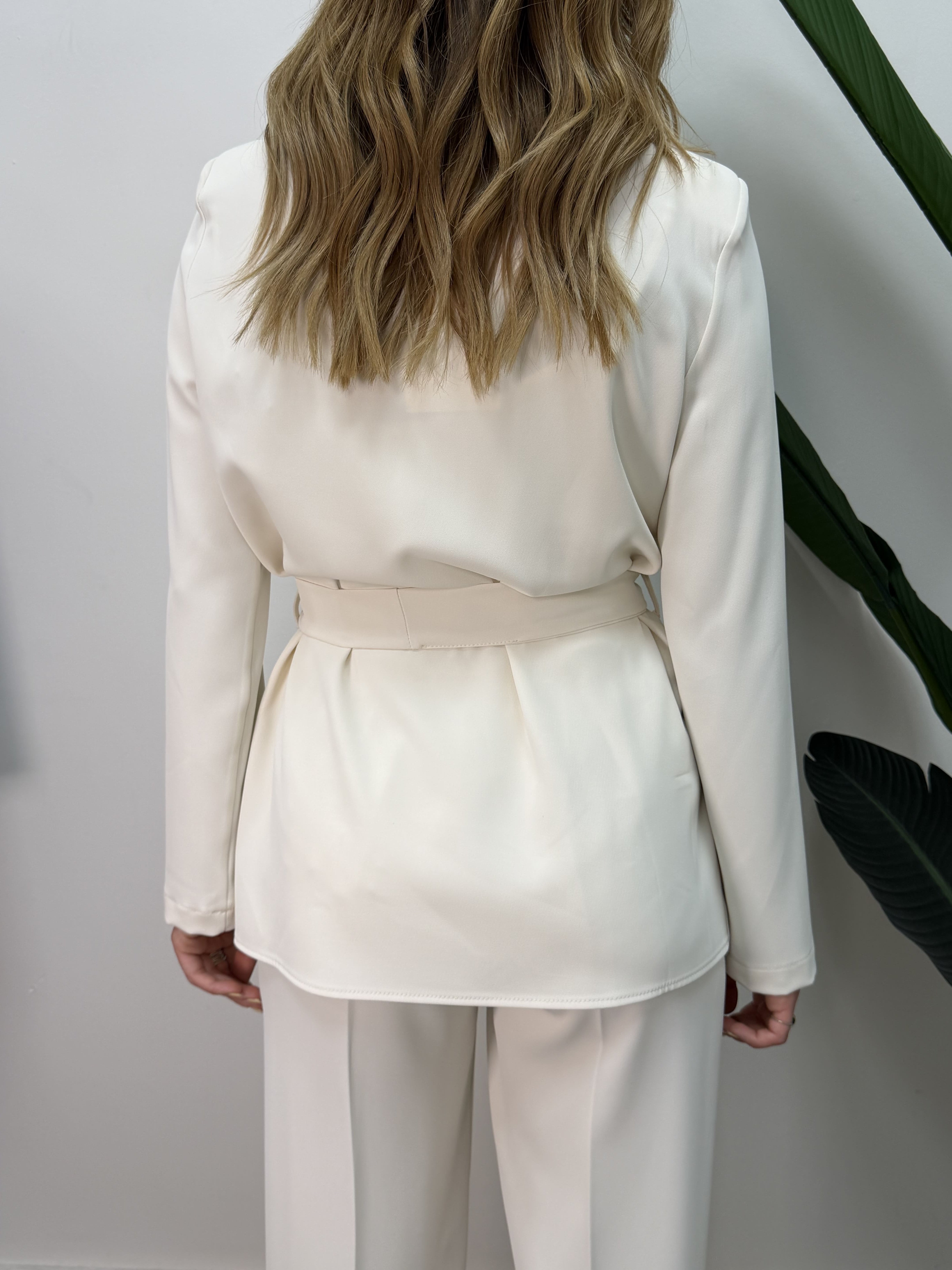 Completo fluido giacca con fusciacca e pantalone Susy Mix