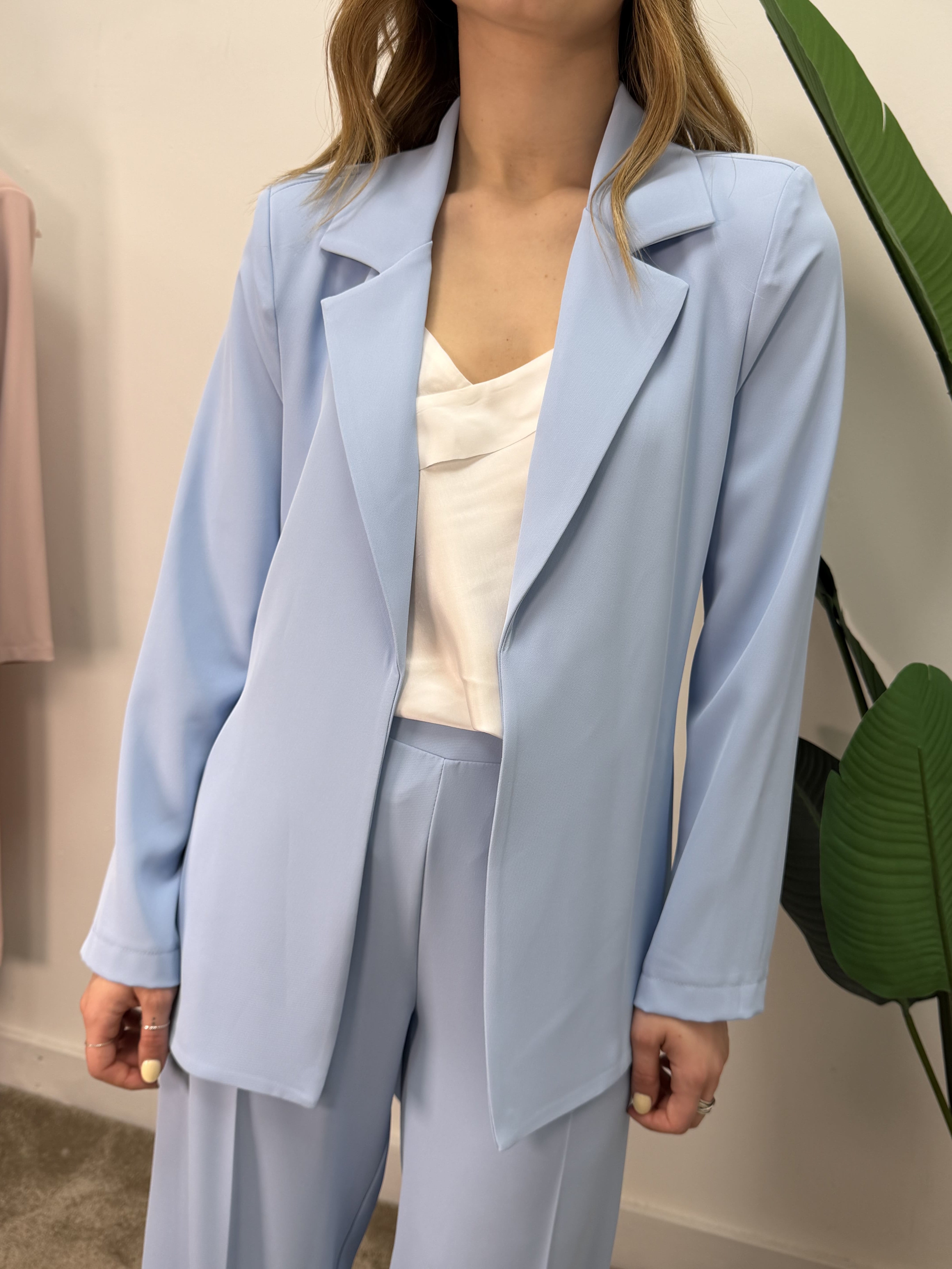 Completo fluido giacca con fusciacca e pantalone Susy Mix