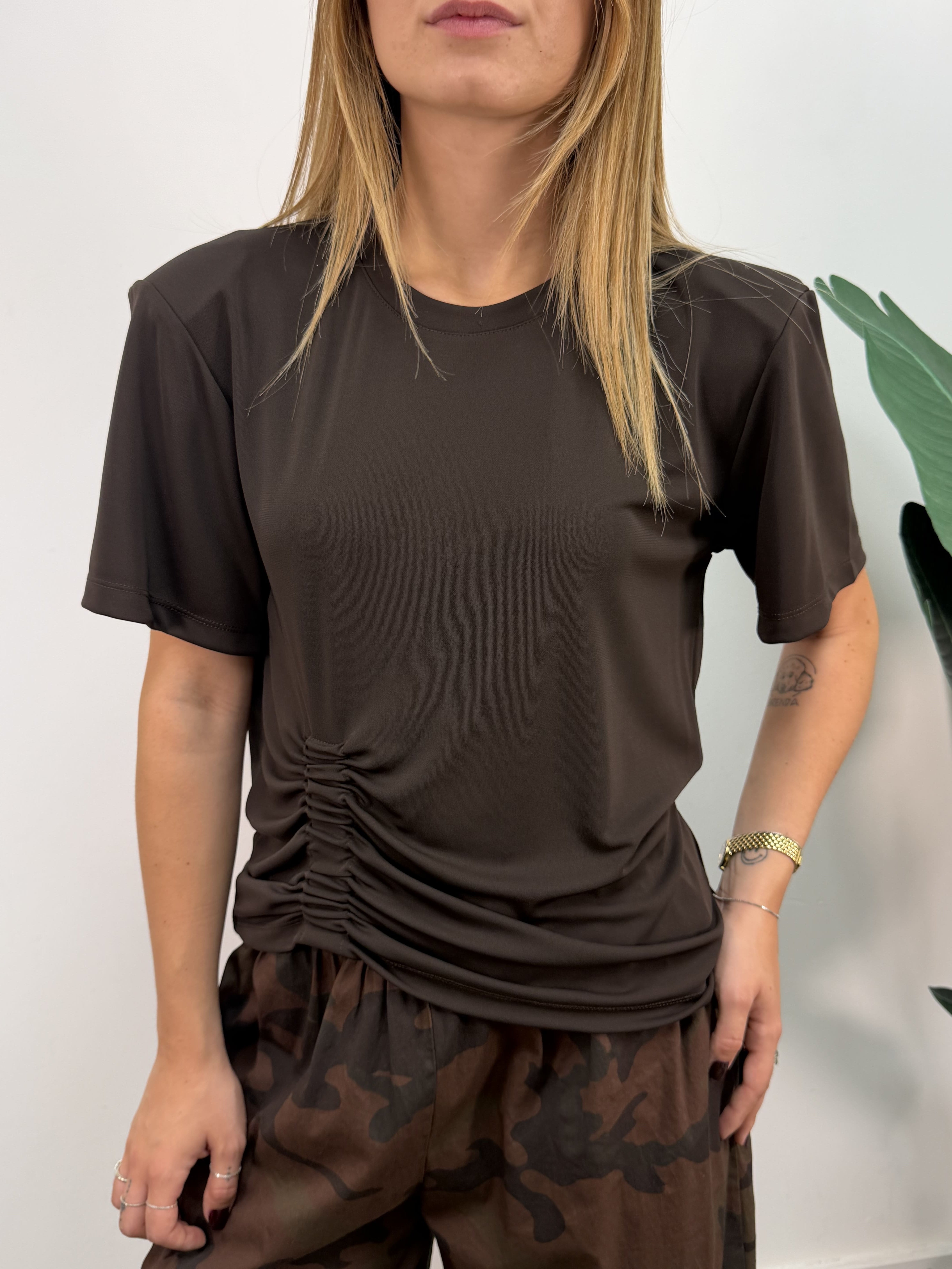 T-Shirt fluida con arricciatura Vicolo