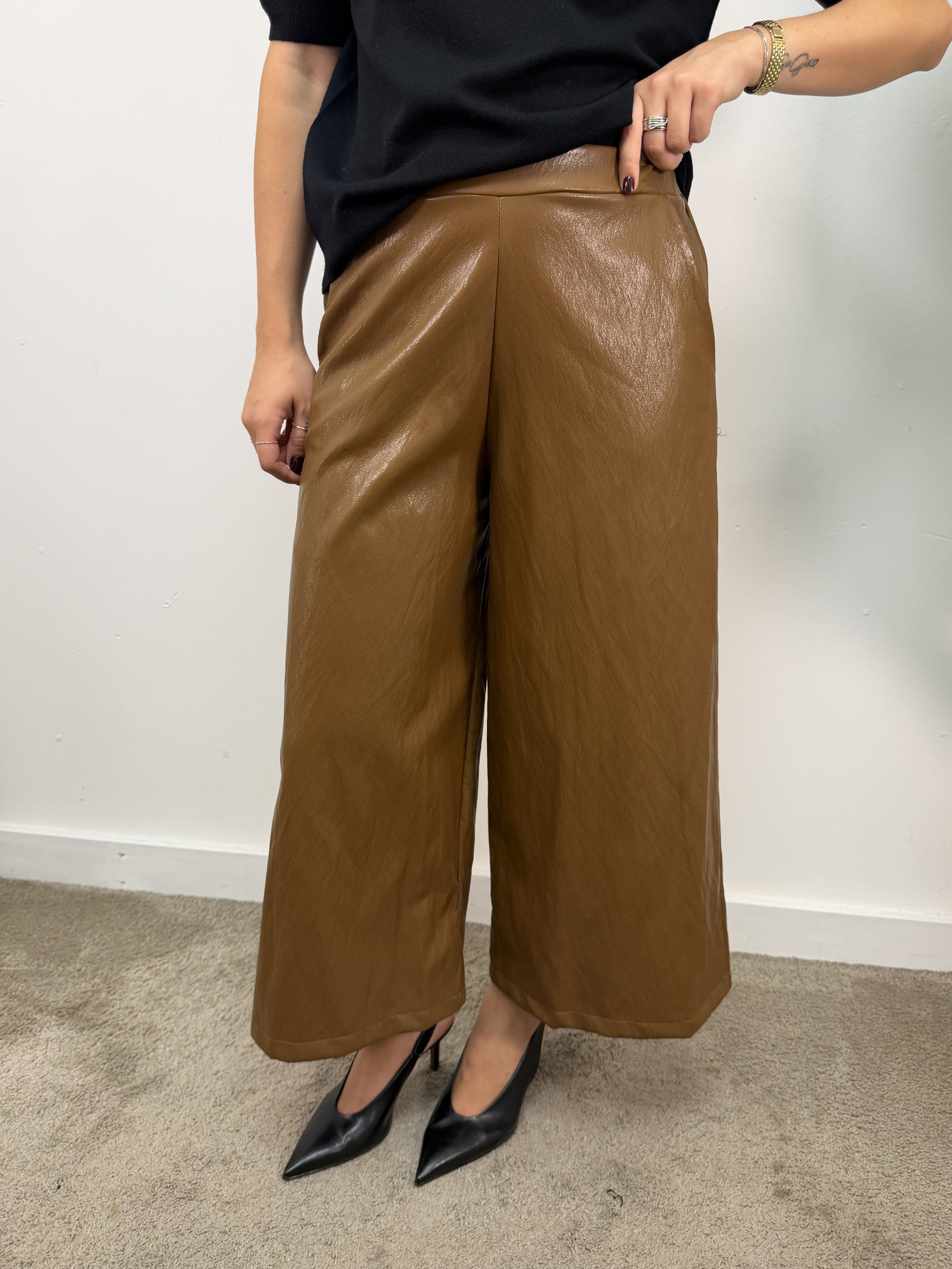 Pantalone gaucho in ecopelle MyD