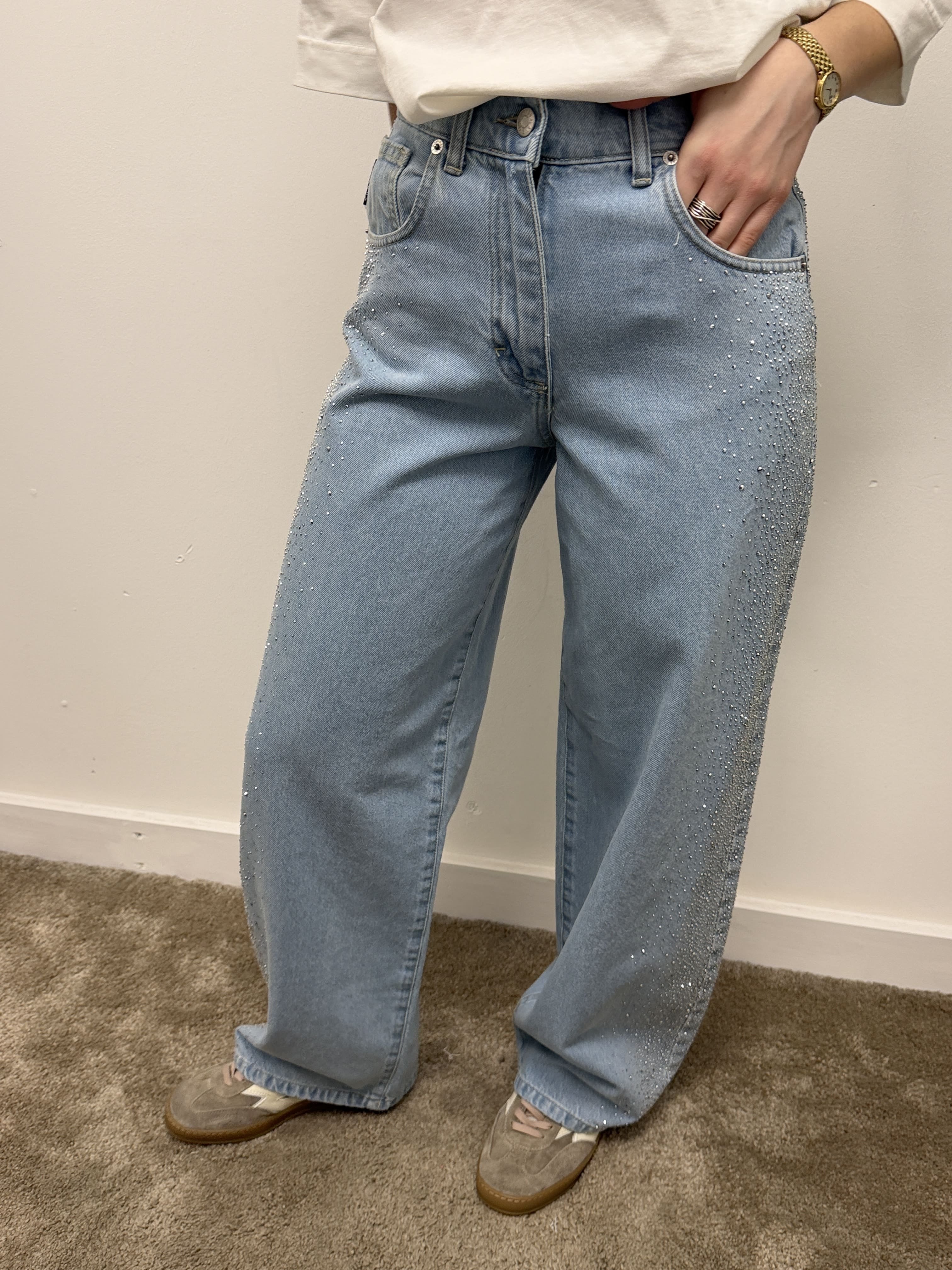 Jeans Bella con applicazioni strass HaveOne