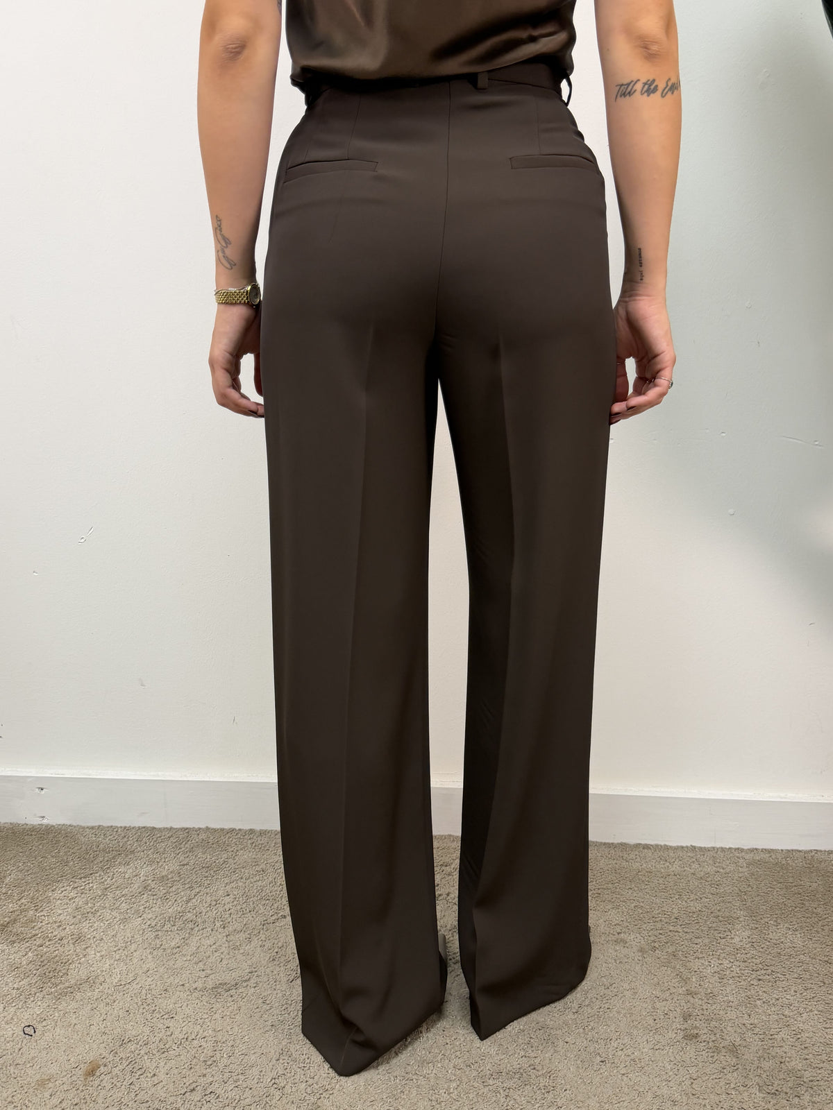 Pantalone cady gamba ampia con pinces Vicolo