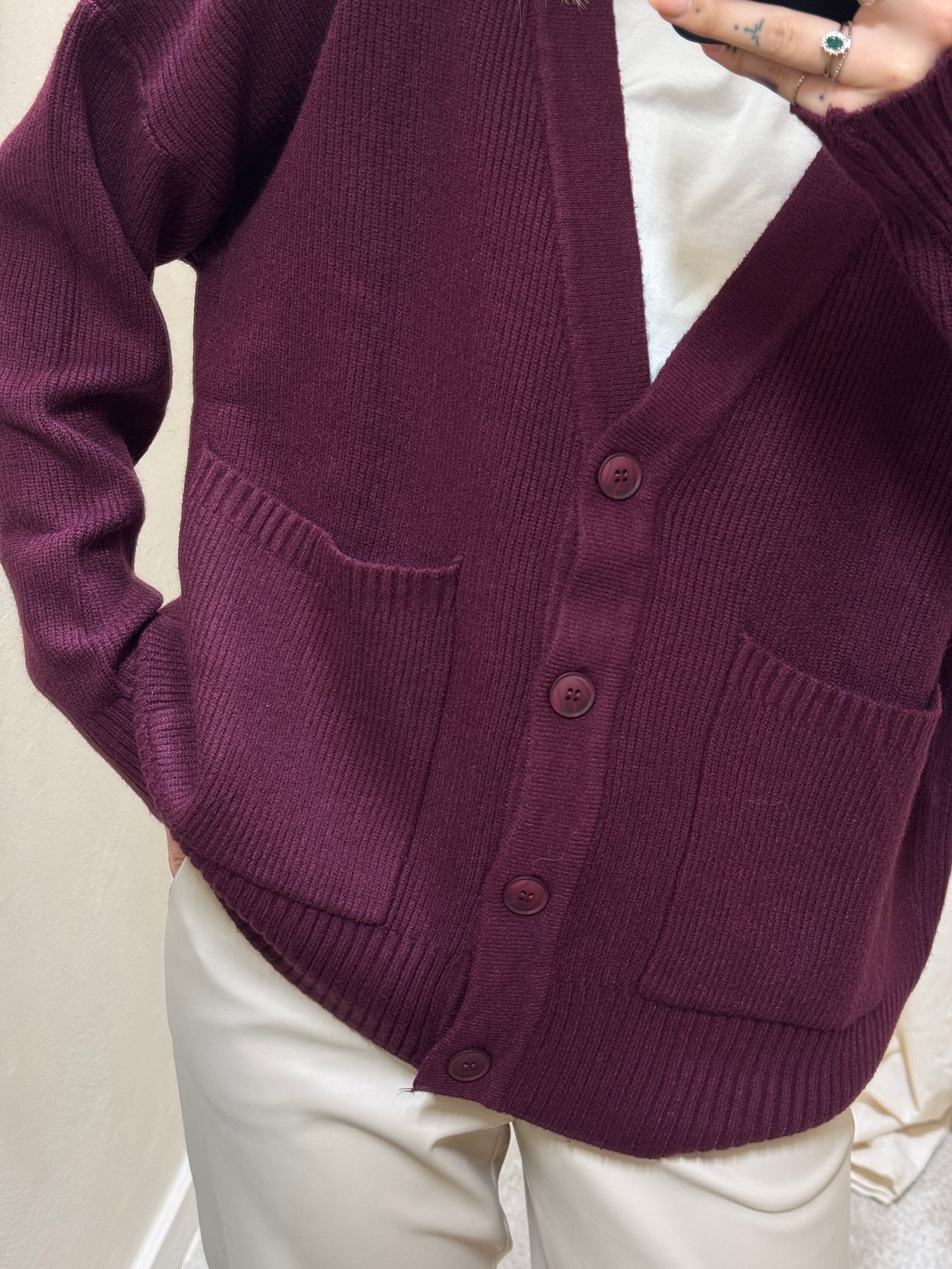 Cardigan costa con bottoni Susy Mix