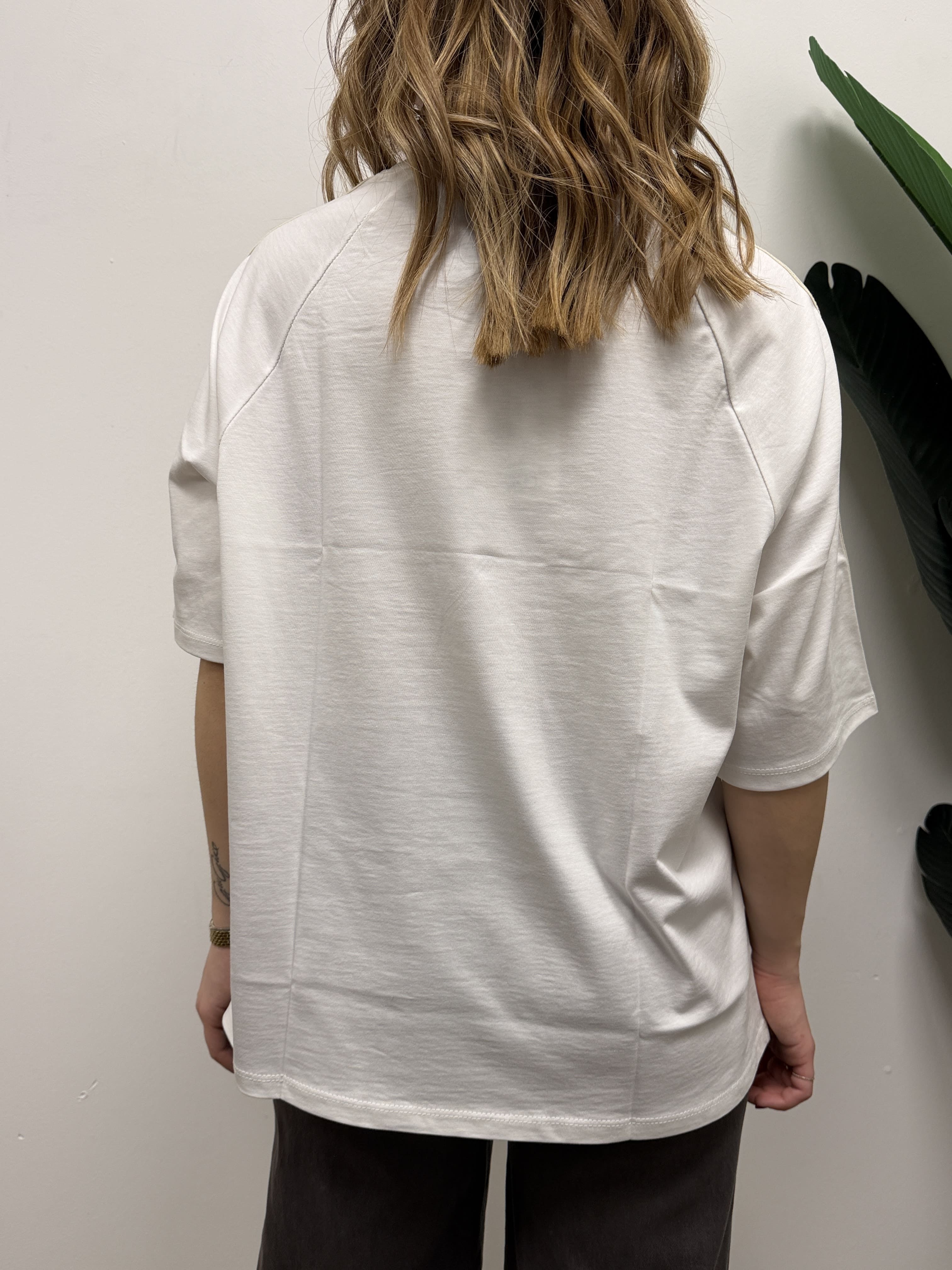 T-Shirt girocollo con passamaneria Susy Mix