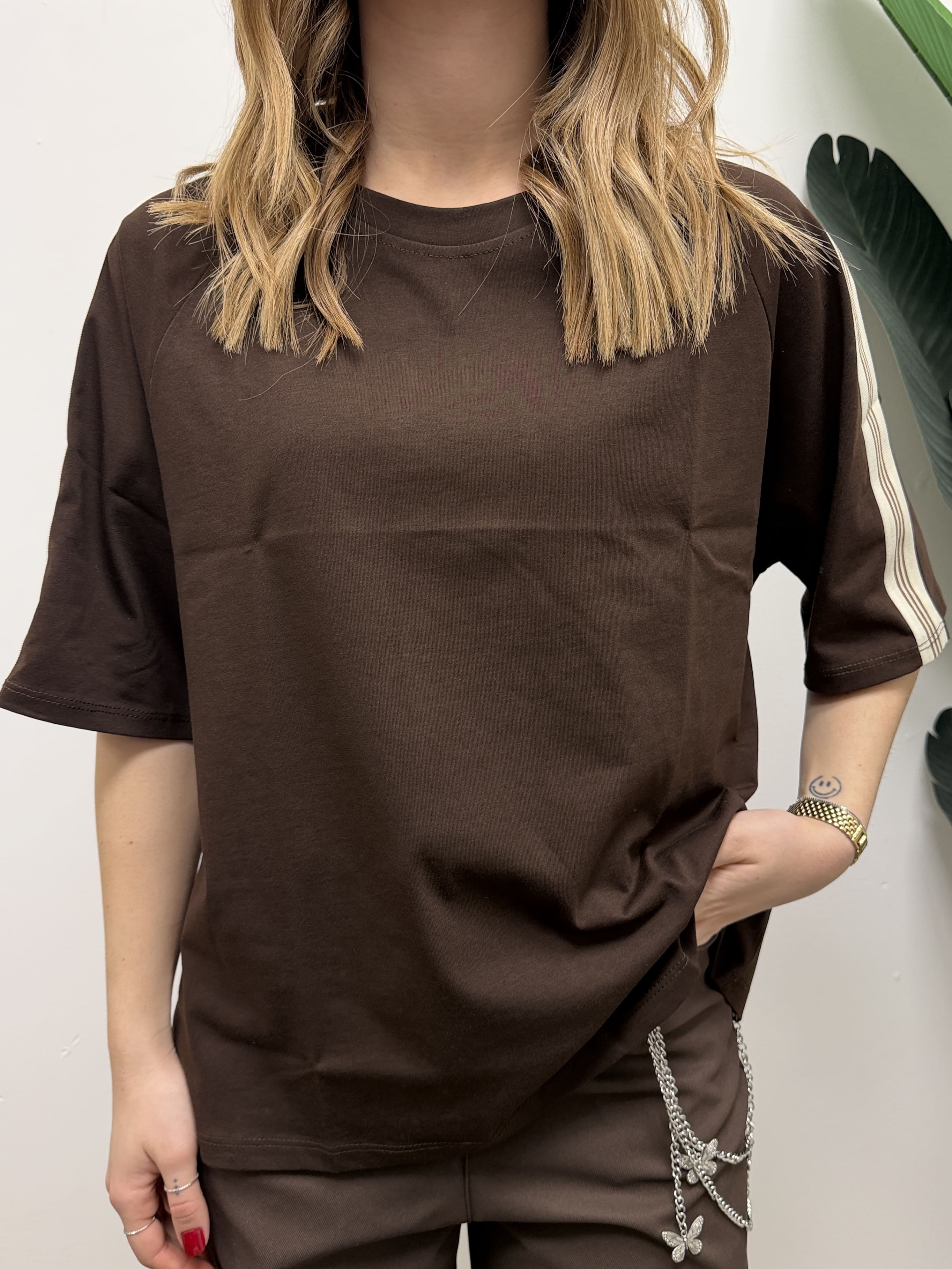 T-Shirt girocollo con passamaneria Susy Mix