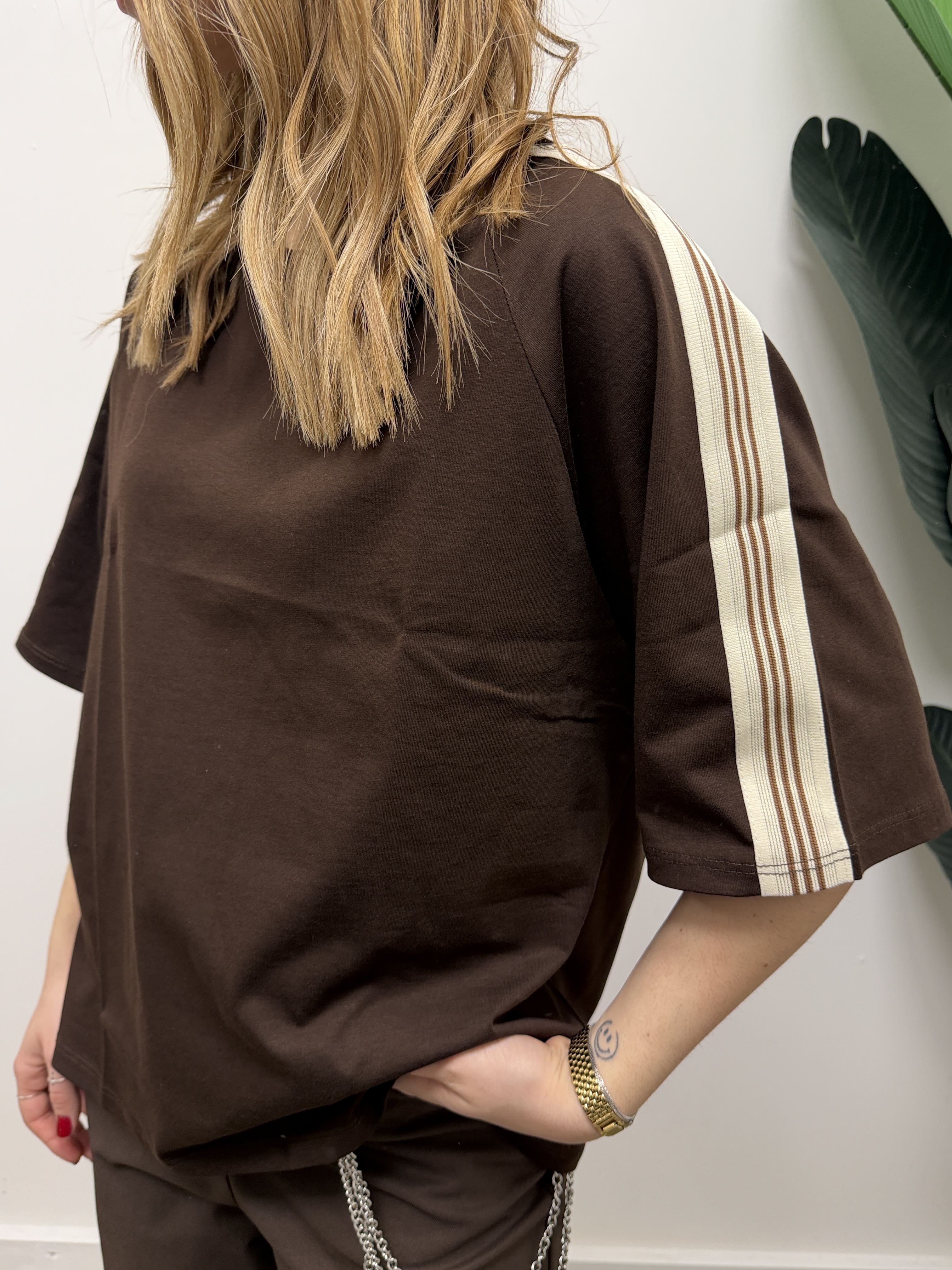 T-Shirt girocollo con passamaneria Susy Mix