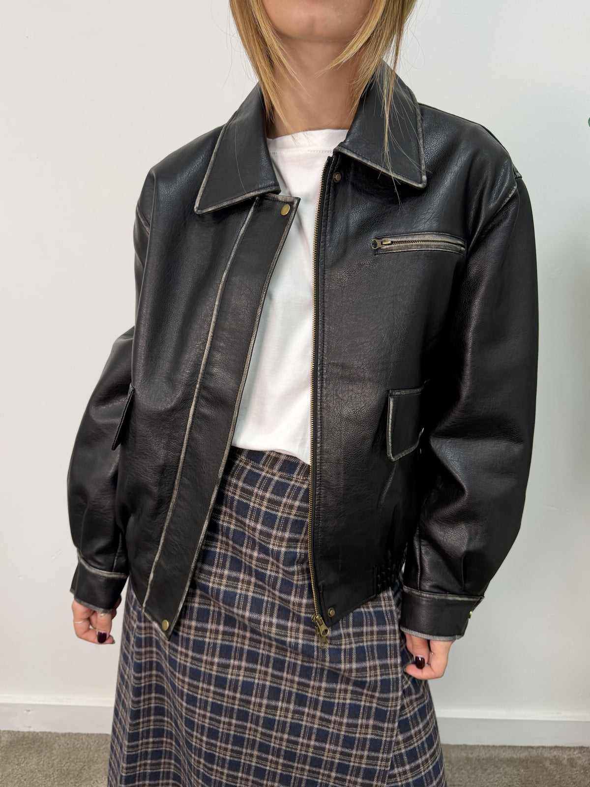Bomber ecopelle vintage MyD