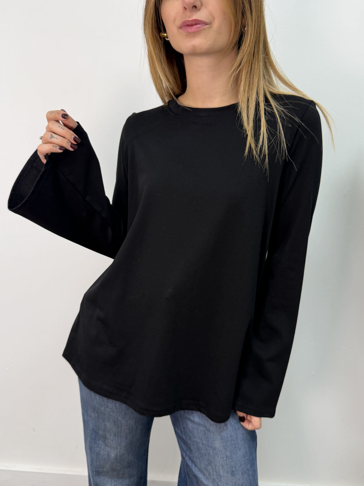 T-Shirt girocollo manica campana MyD