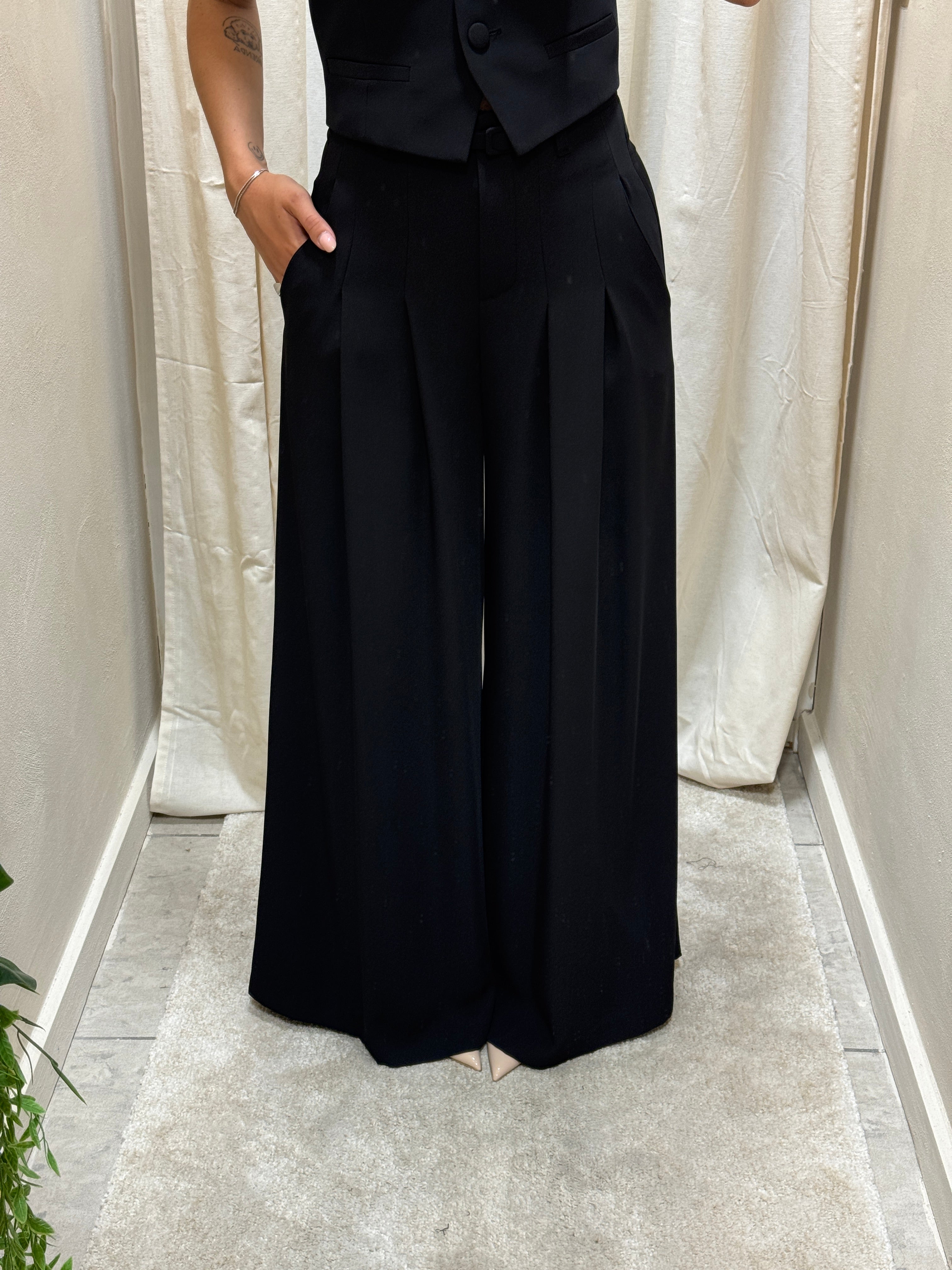 Pantalone gamba ampia doppia pinces Imperial