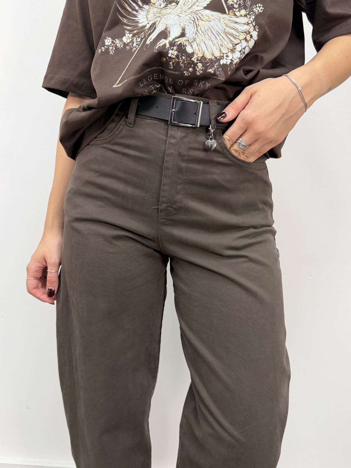 Pantalone modello cuoricino in cotone Susy Mix