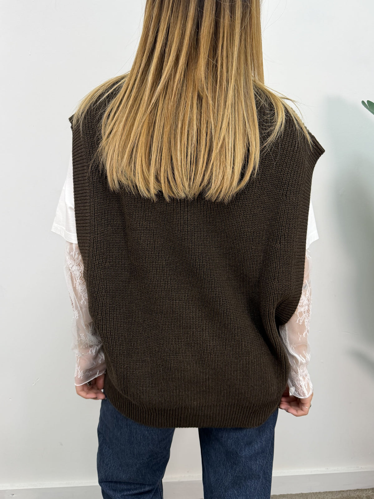 Gilet 3 bottoni over in maglia Vicolo