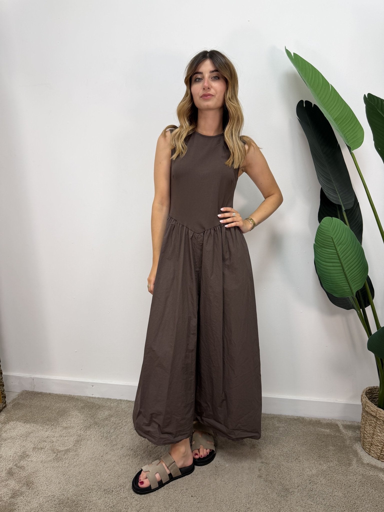 Abito canotta tessuto combinato MyD - GiuGiò | Shop online
