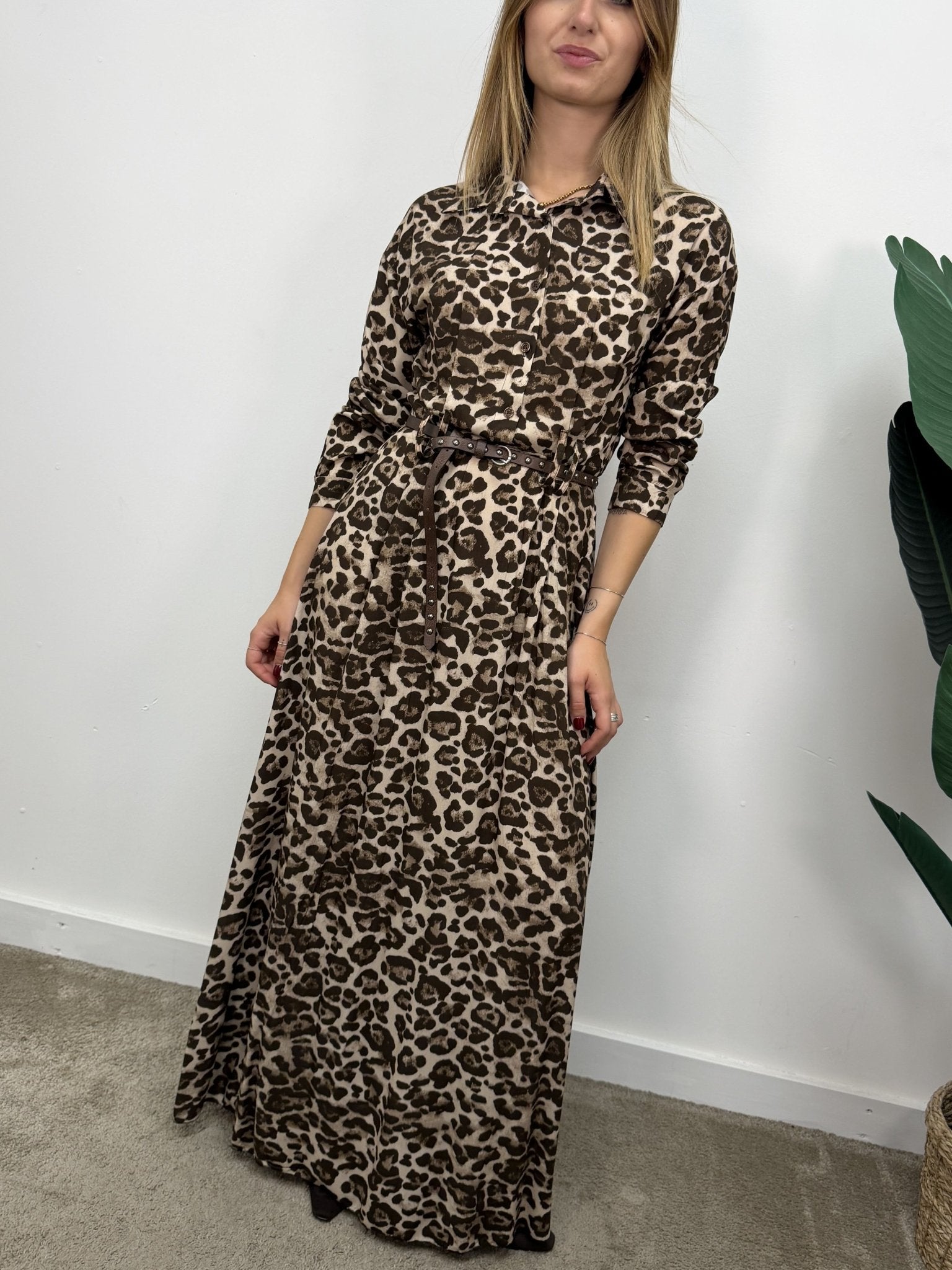 Abito lungo stampa animalier MyD - GiuGiò | Shop online