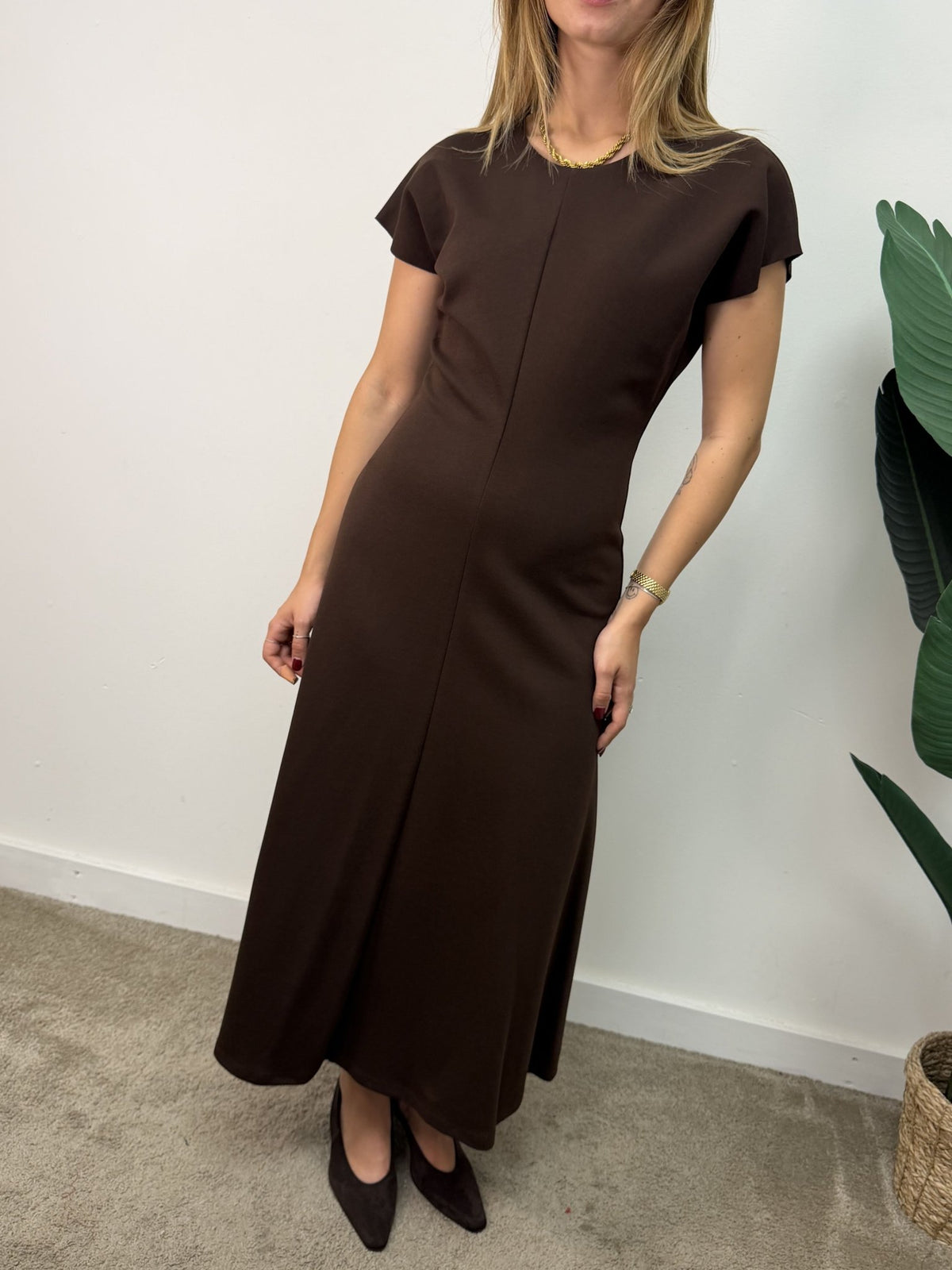 Abito lungo svasato in punto Milano Dixie - GiuGiò | Shop online