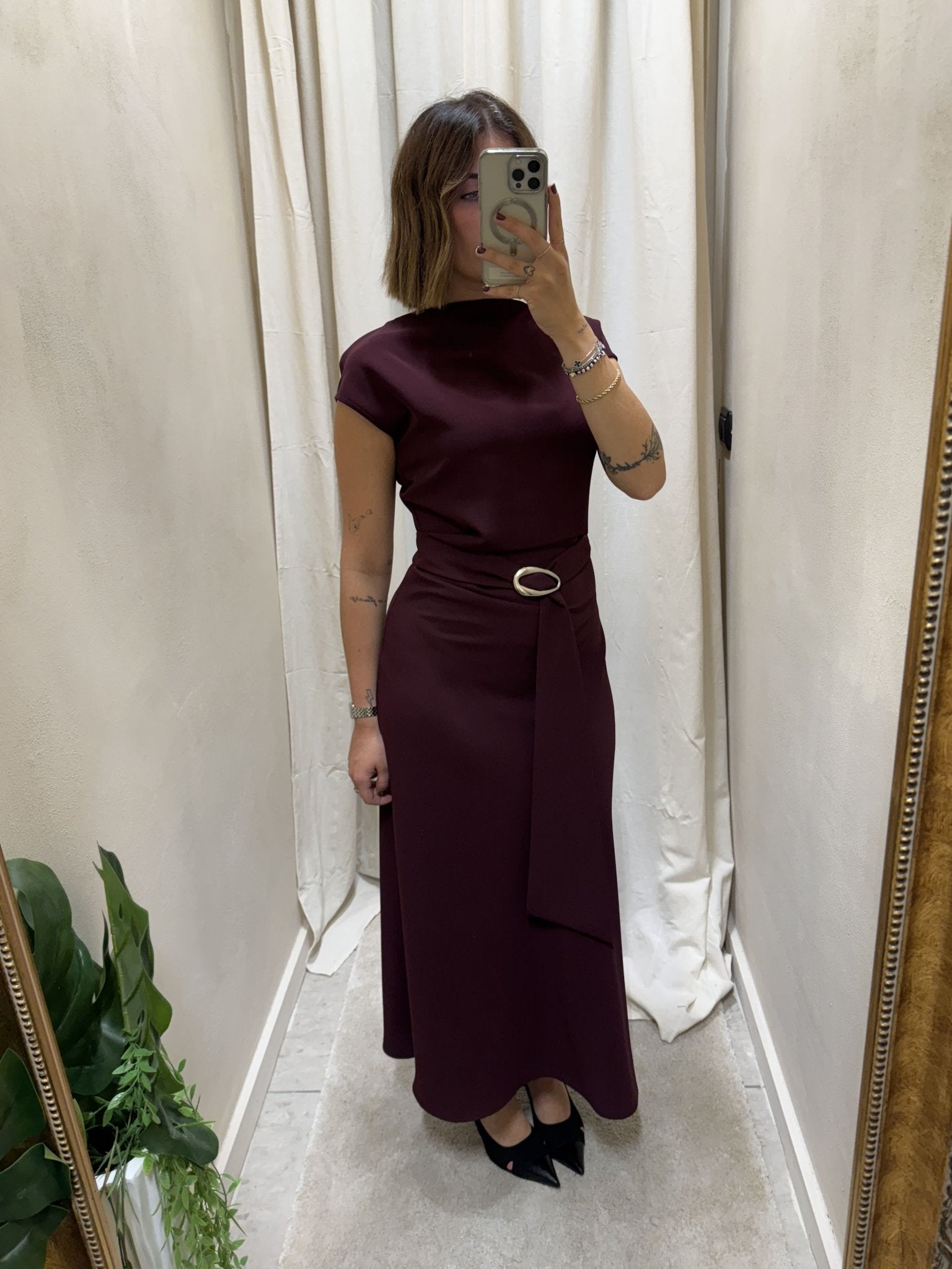 Abito lungo tubino con fusciacca Imperial - GiuGiò | Shop online