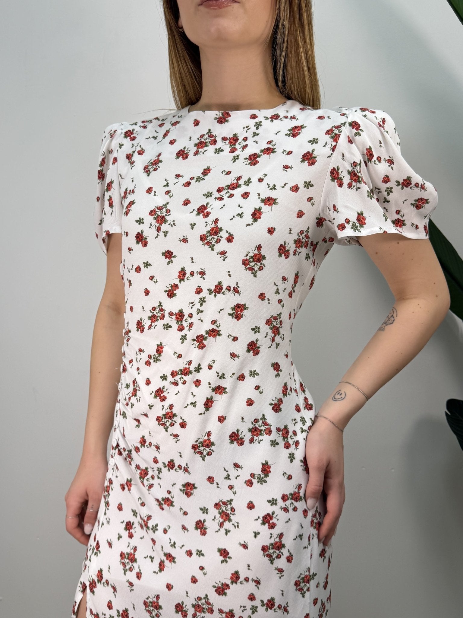 Abito svasato fantasia provenzale rossa Tensione In - GiuGiò | Shop online