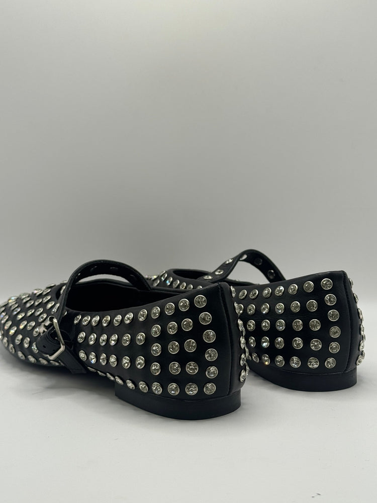 Ballerina in ecopelle e strass con cinturino Divine Follie - GiuGiò | Shop online