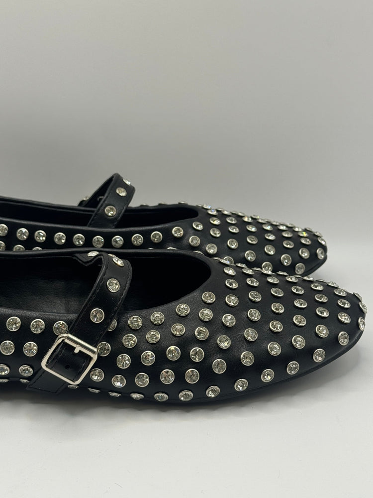 Ballerina in ecopelle e strass con cinturino Divine Follie - GiuGiò | Shop online