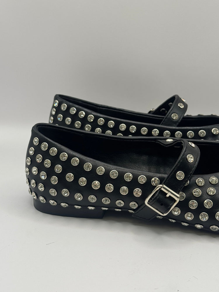 Ballerina in ecopelle e strass con cinturino Divine Follie - GiuGiò | Shop online