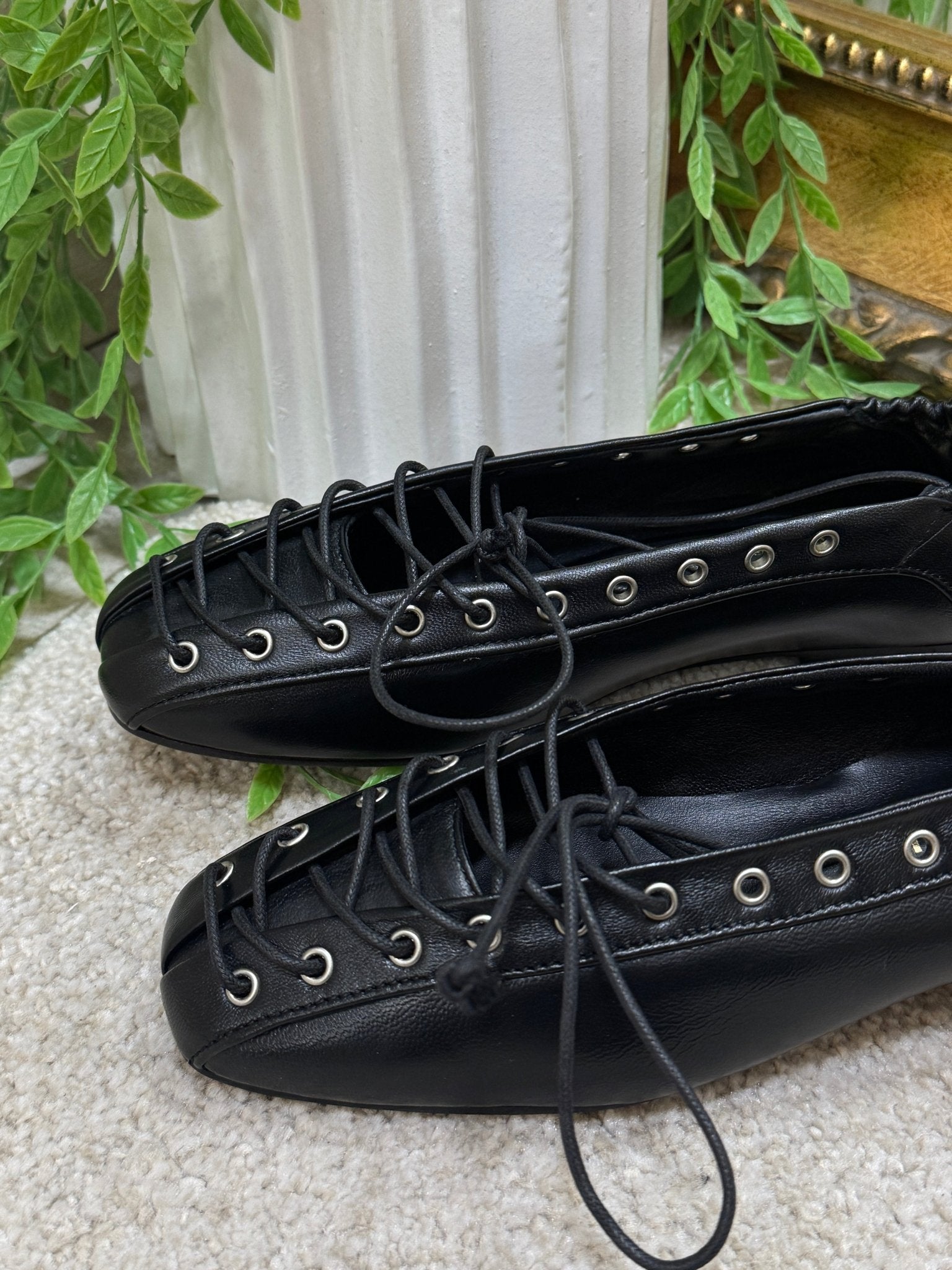 Ballerina in pelle lace up Divine Follie - GiuGiò | Shop online