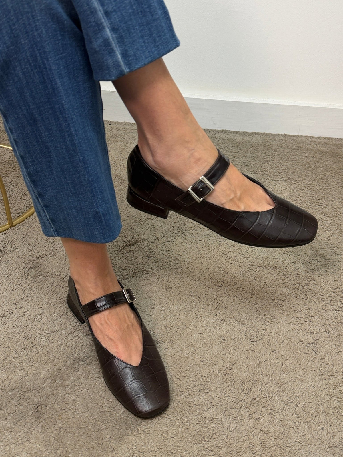 Ballerina maryjane in pelle effetto cocco Noa - GiuGiò | Shop online