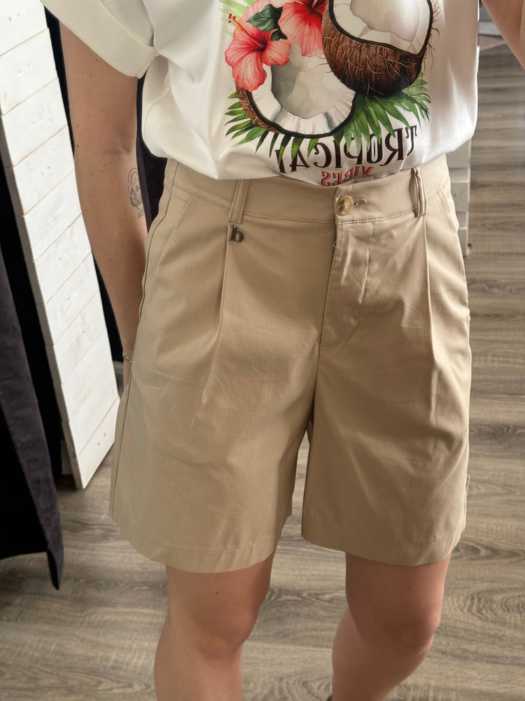 Bermuda con pinces piatte in tessuto tecnico Dixie - GiuGiò | Shop online