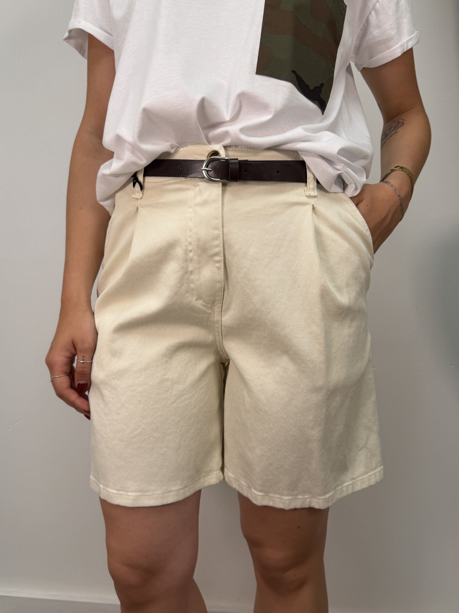 Bermuda in cotone con cinta PLEASE - GiuGiò | Shop online