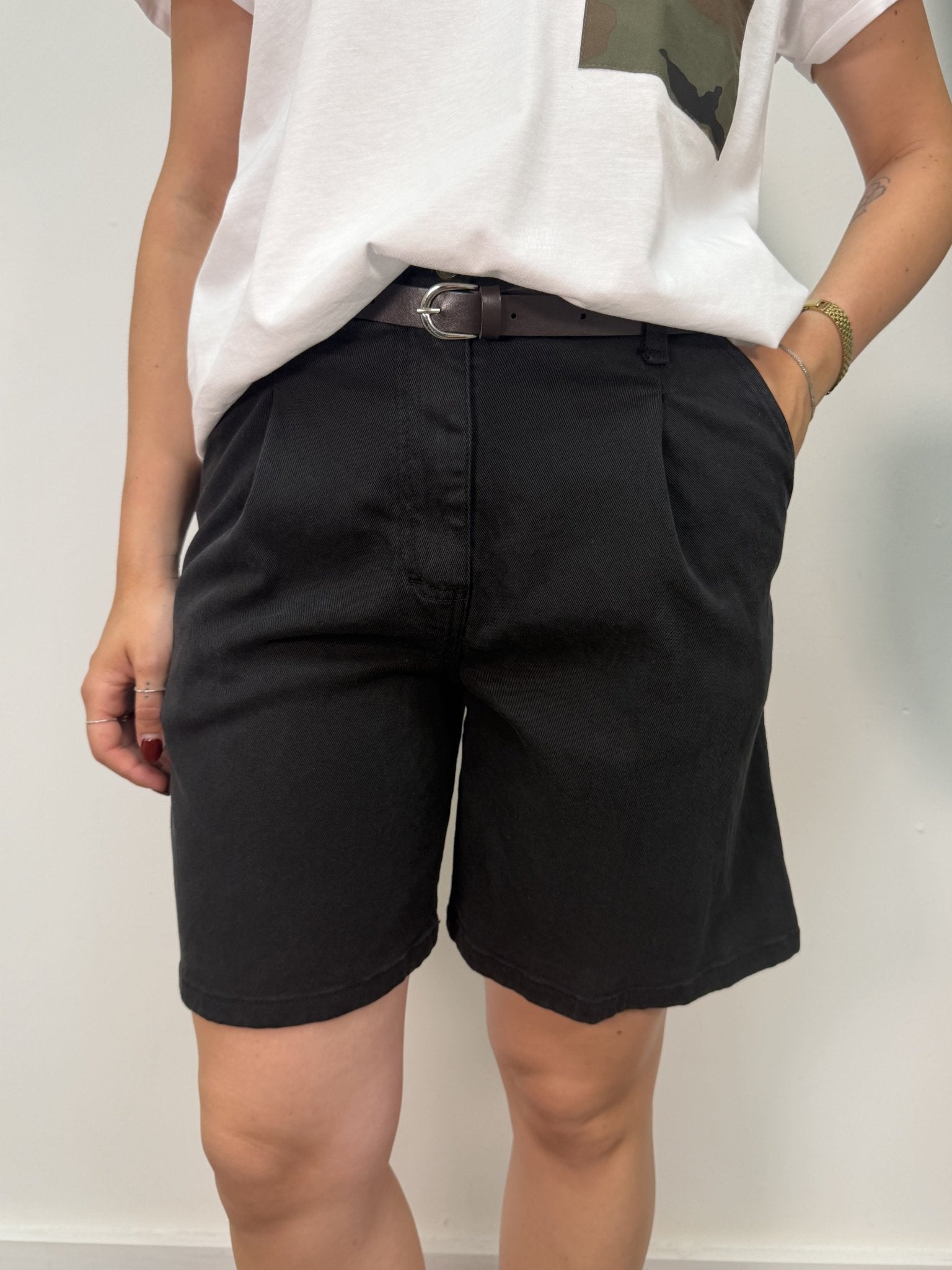 Bermuda in cotone con cinta PLEASE - GiuGiò | Shop online