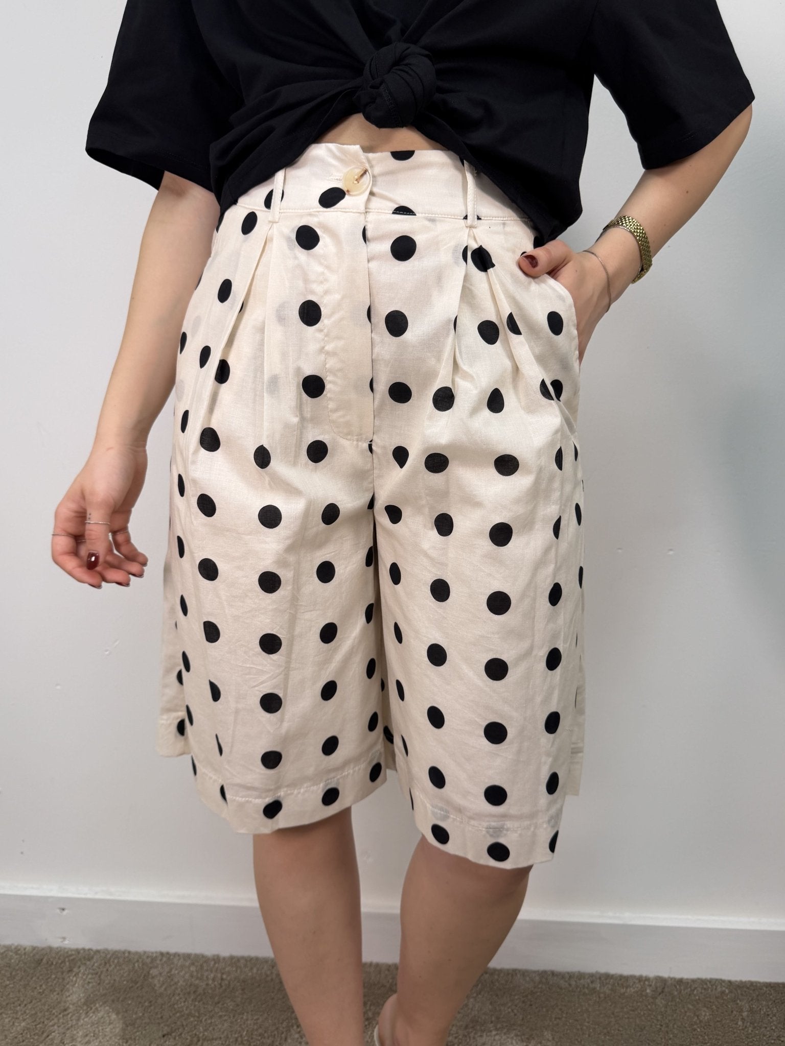 Bermuda in cotone fantasia pois Tensione In - GiuGiò | Shop online