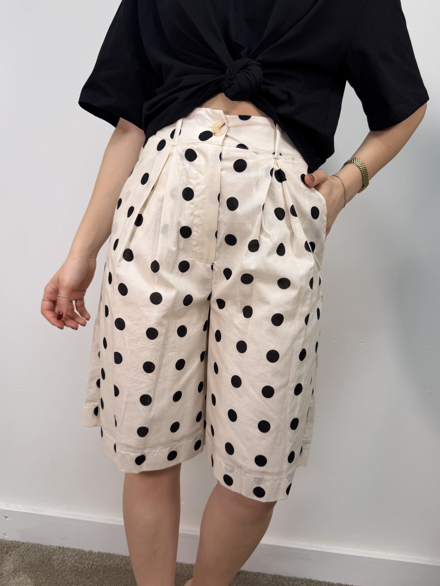 Bermuda in cotone fantasia pois Tensione In - GiuGiò | Shop online