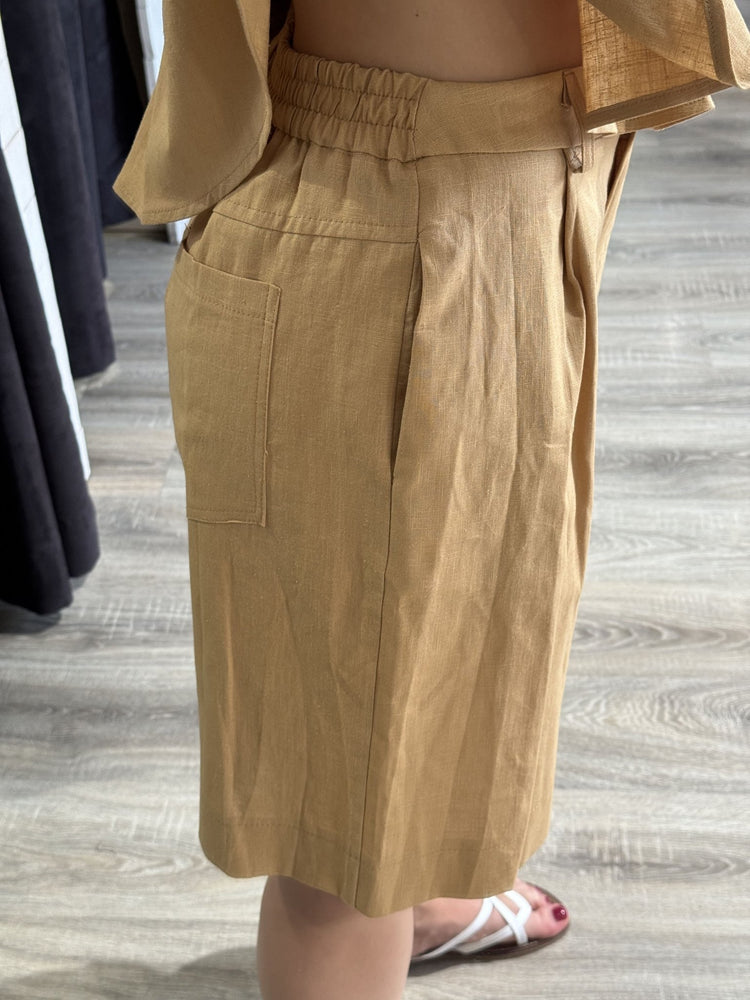 Bermuda in lino con pinces Tensione In - GiuGiò | Shop online