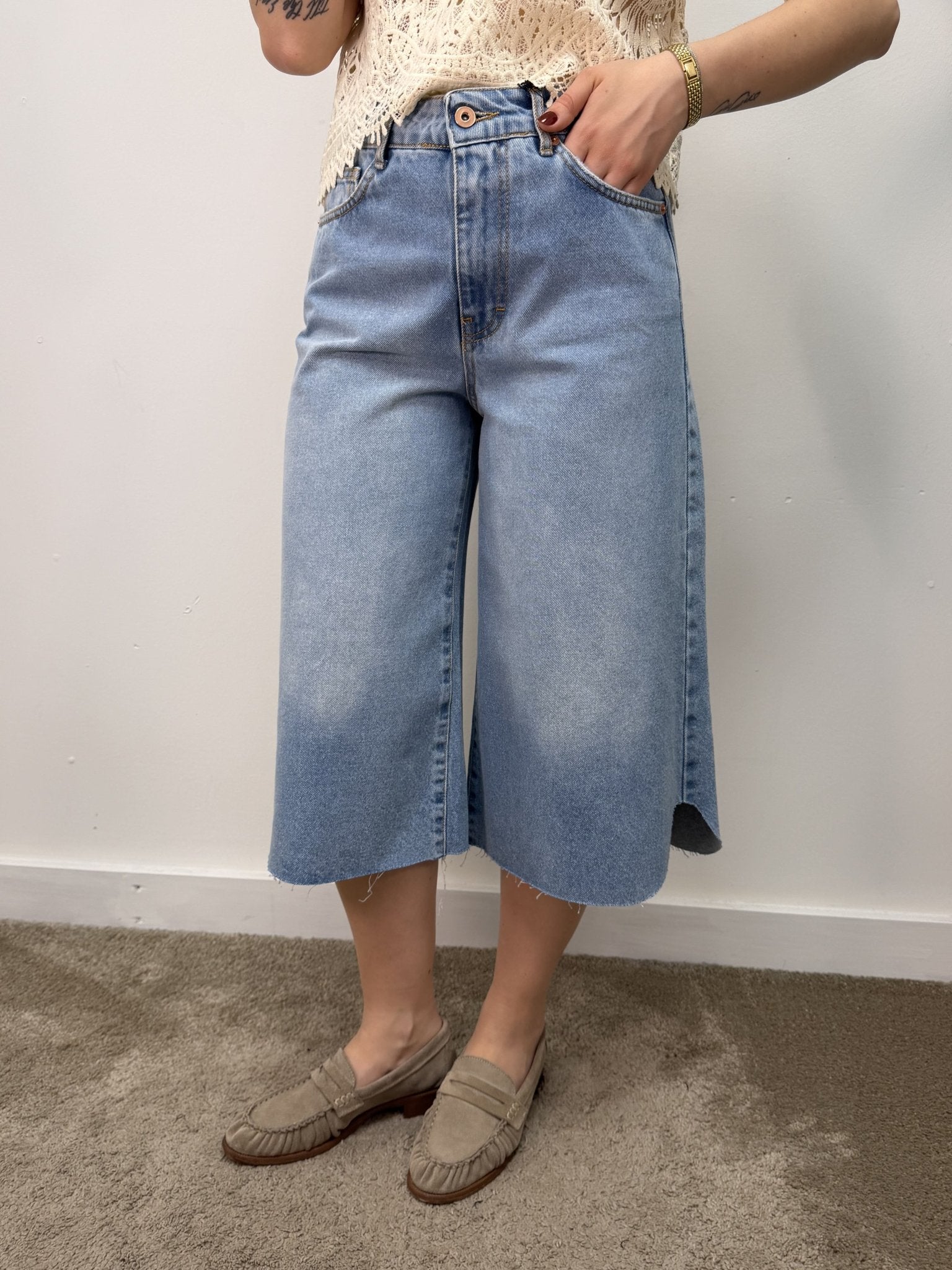 Bermuda jorts denim chiaro Tensione In - GiuGiò | Shop online