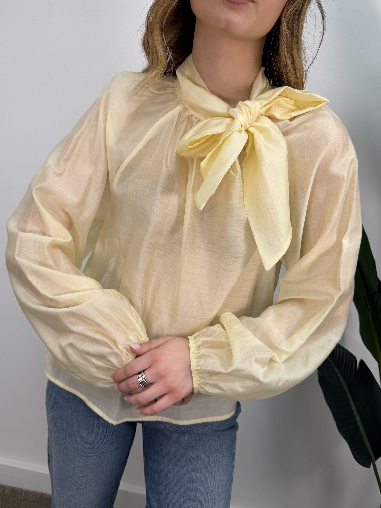 Blusa con fiocco in tencel Susy Mix - GiuGiò | Shop online