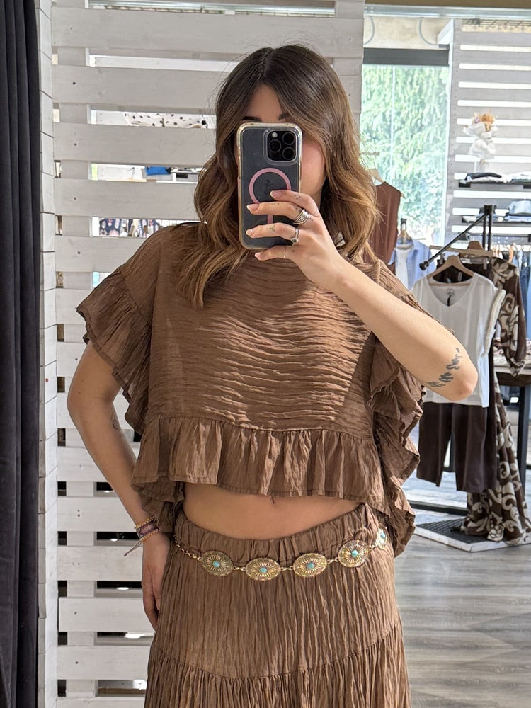 Blusa in lino goffrato con voile Susy Mix - GiuGiò | Shop online