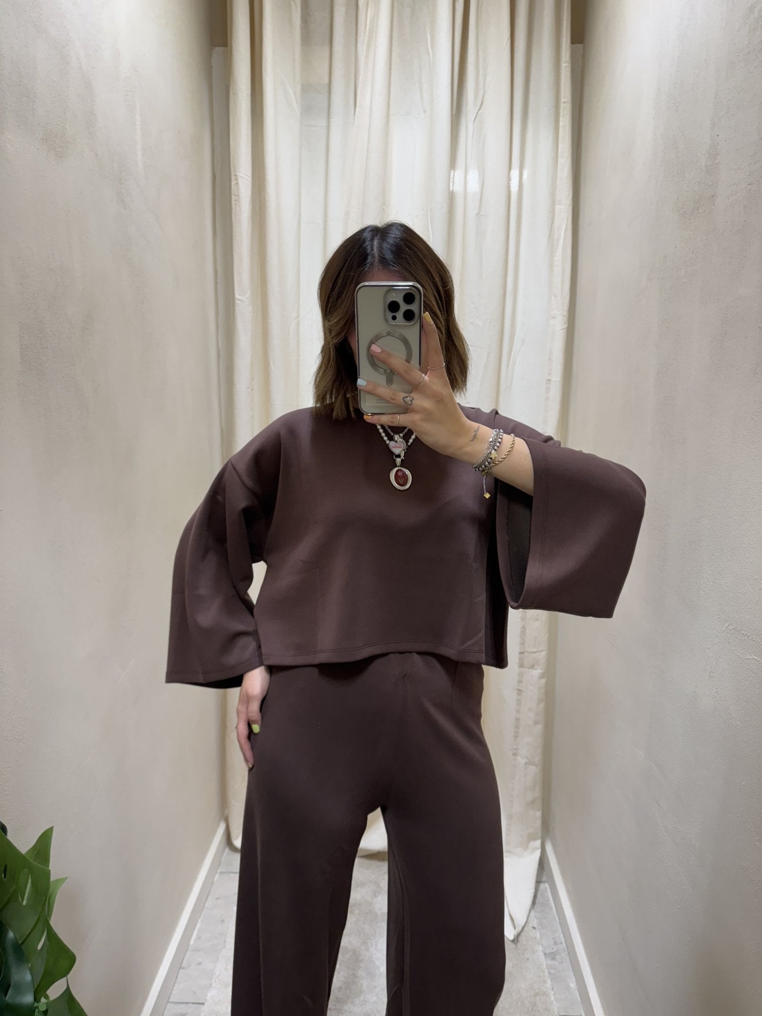 Blusa in modal scollo barca manica lunga BSB - GiuGiò | Shop online