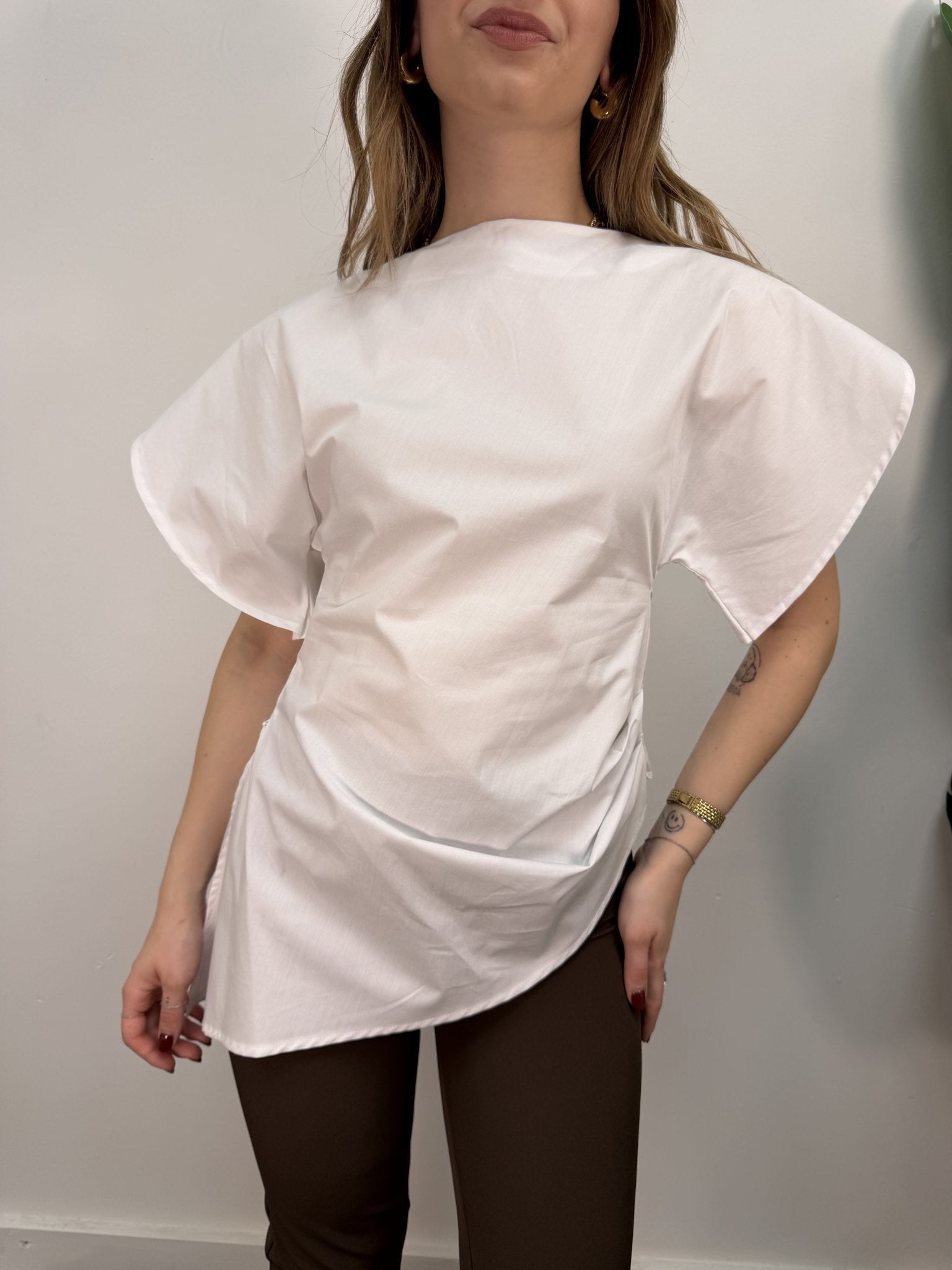Blusa in popeline asimmetrica Have One - GiuGiò | Shop online