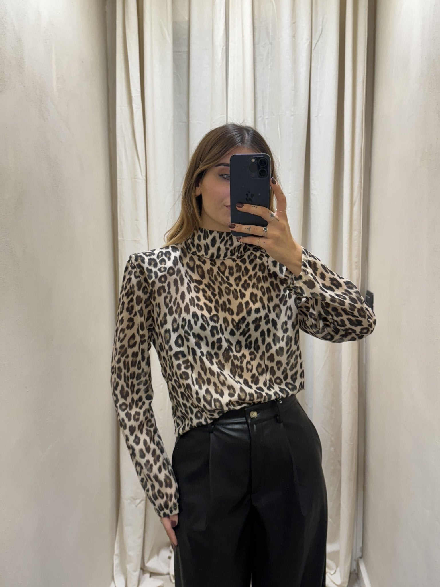 Blusa stampa animalier semitrasparente Tensione In - GiuGiò | Shop online