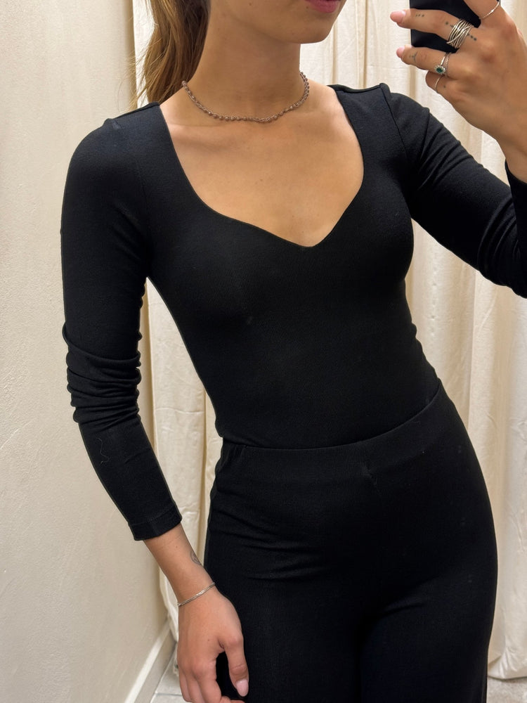 Body in maglia scollo cuore con coppe HaveOne - GiuGiò | Shop online