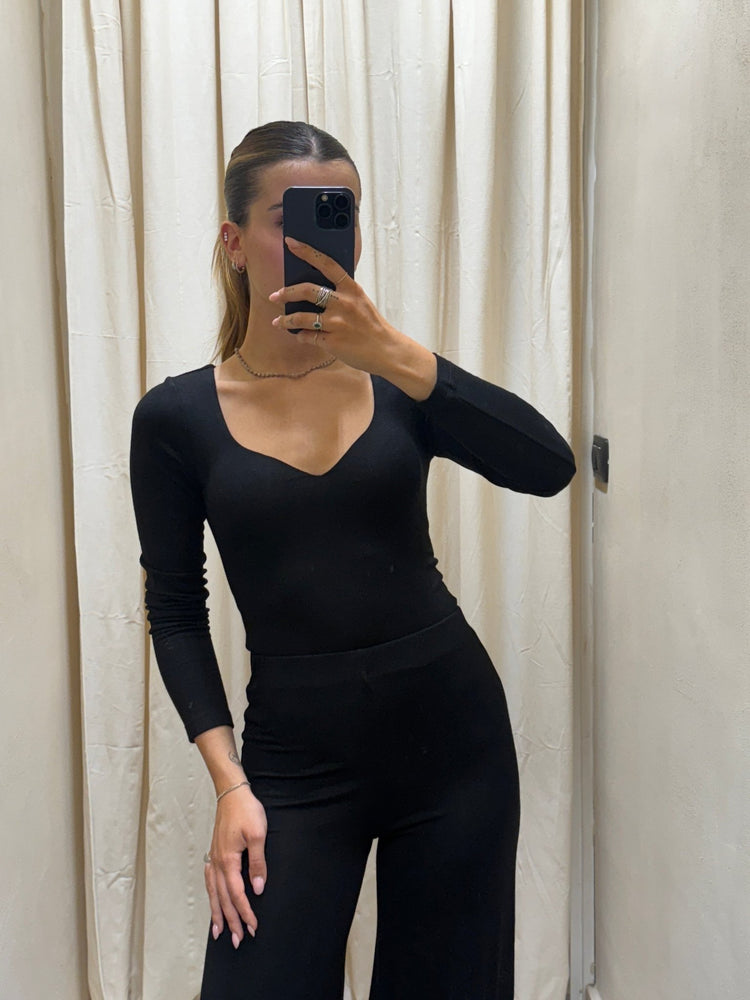 Body in maglia scollo cuore con coppe HaveOne - GiuGiò | Shop online