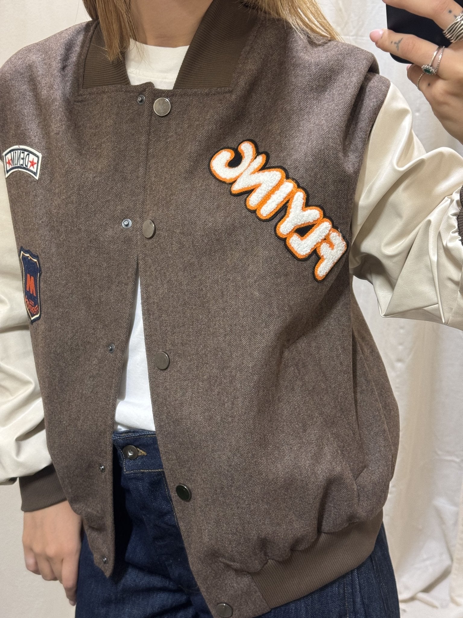 Bomber combinato con patch Susy Mix - GiuGiò | Shop online