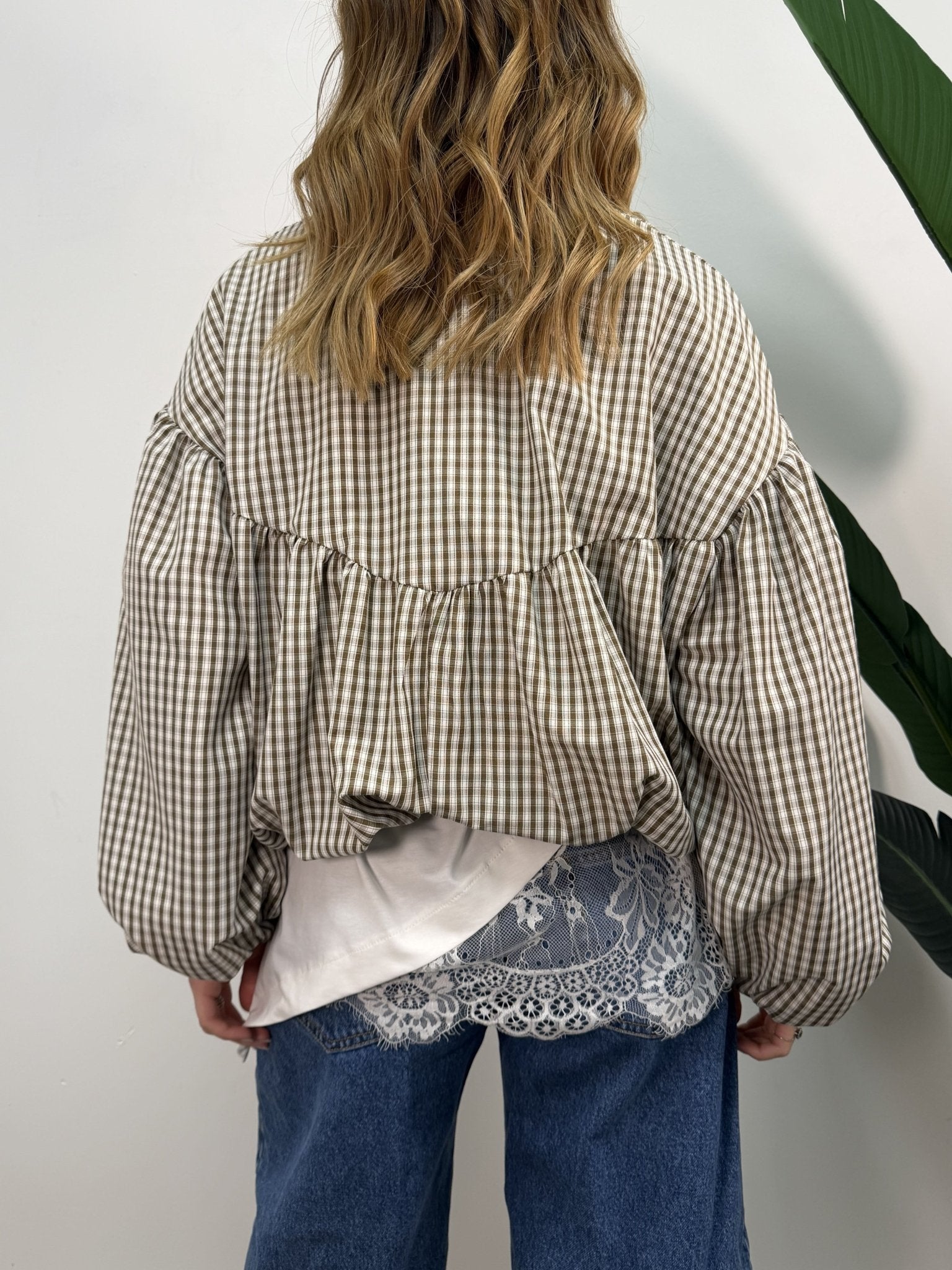 Bomber in cotone stampa vichy con zip Tensione In - GiuGiò | Shop online