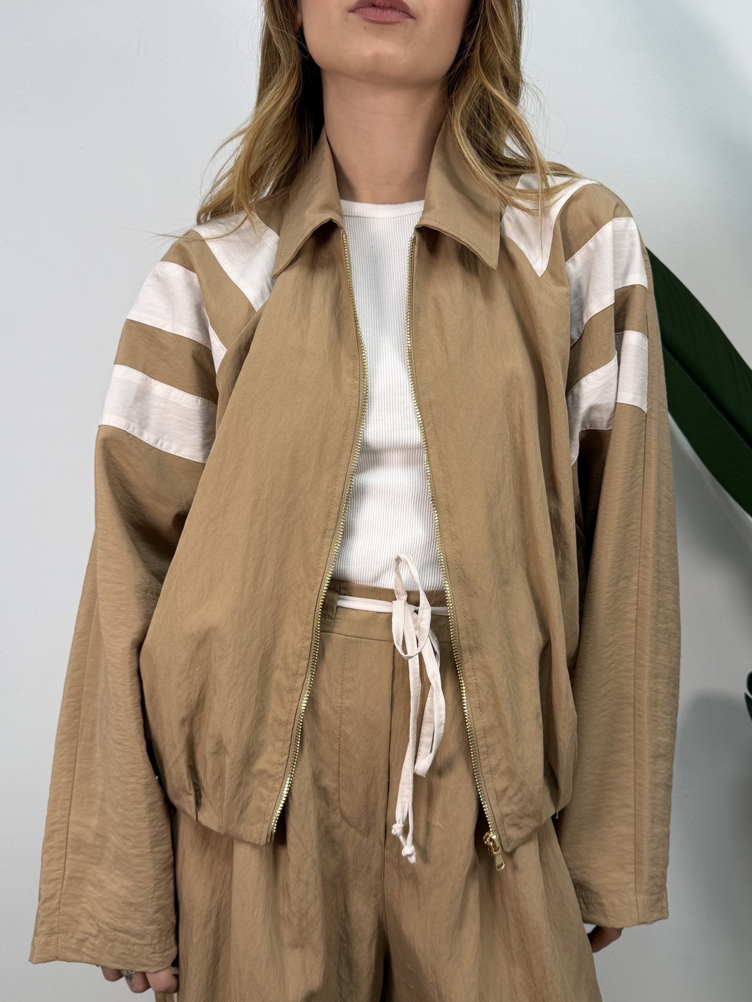 Bomber in lyocell bicolore con zip VICOLO - GiuGiò | Shop online