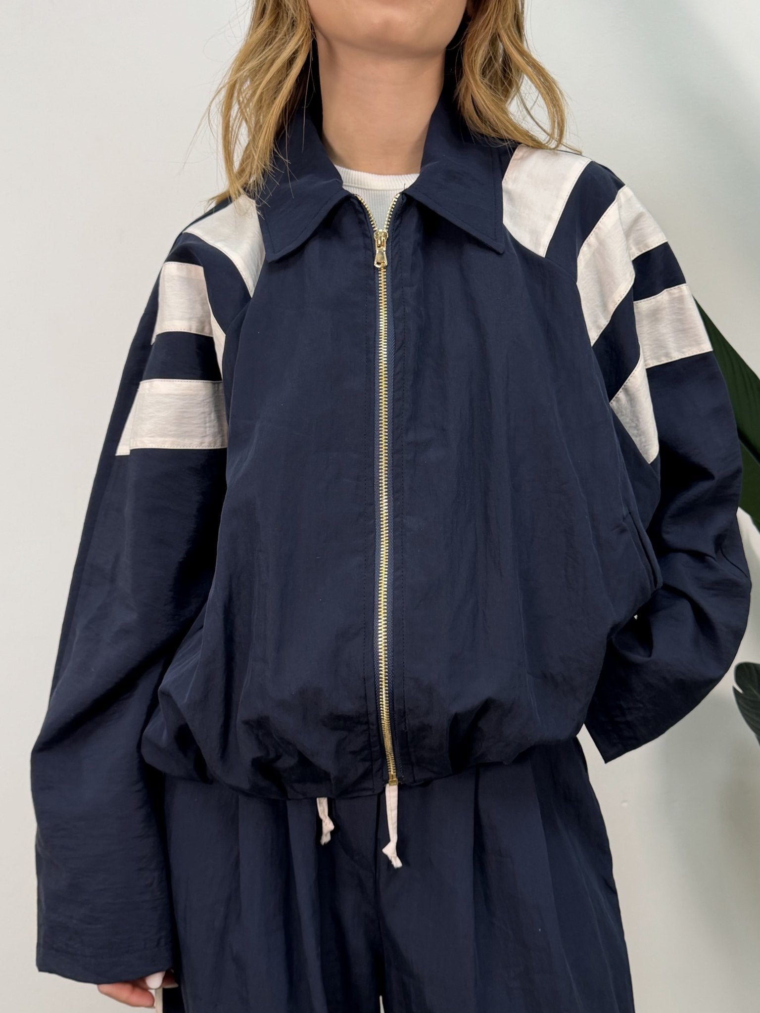 Bomber in lyocell bicolore con zip VICOLO - GiuGiò | Shop online