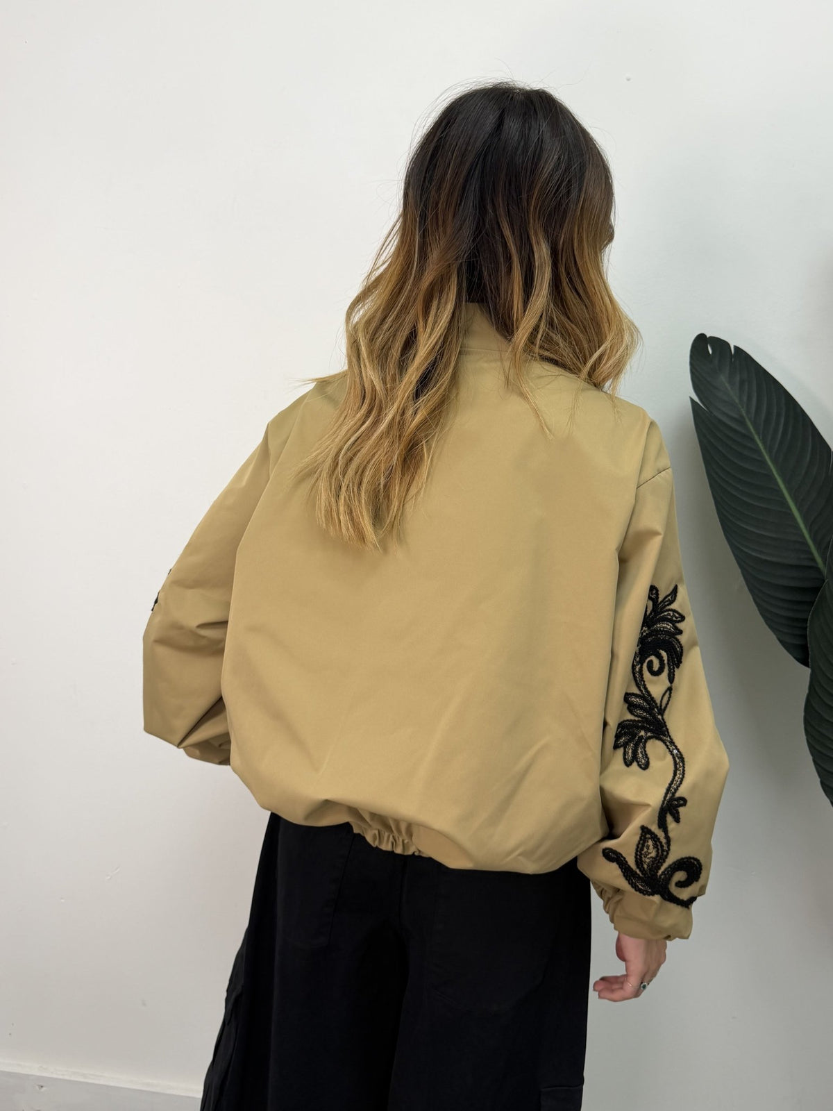 Bomber in nylon con ricami paillettes MyD - GiuGiò | Shop online